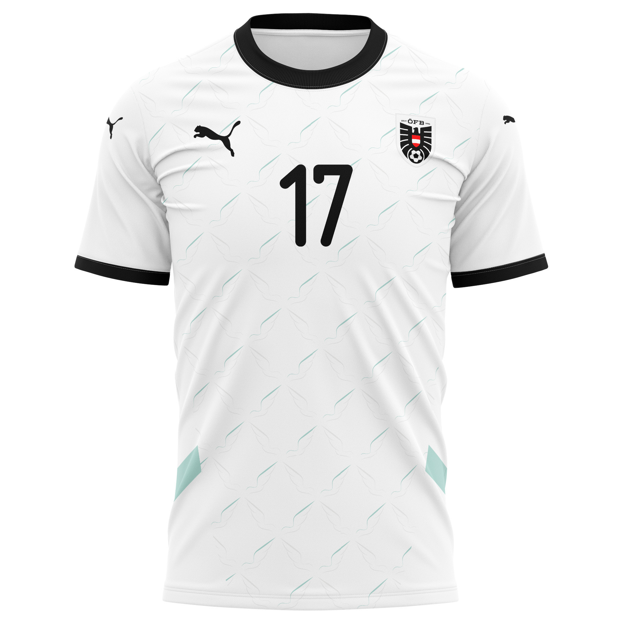 Florian Kainz 17 Austria National Team 2024/25 Away Kits AOP T-shirt - White