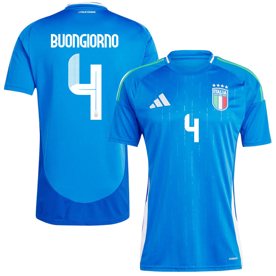 Alessandro Buongiorno 4 Italy National Team 2024/25 Home Men Jersey - Blue