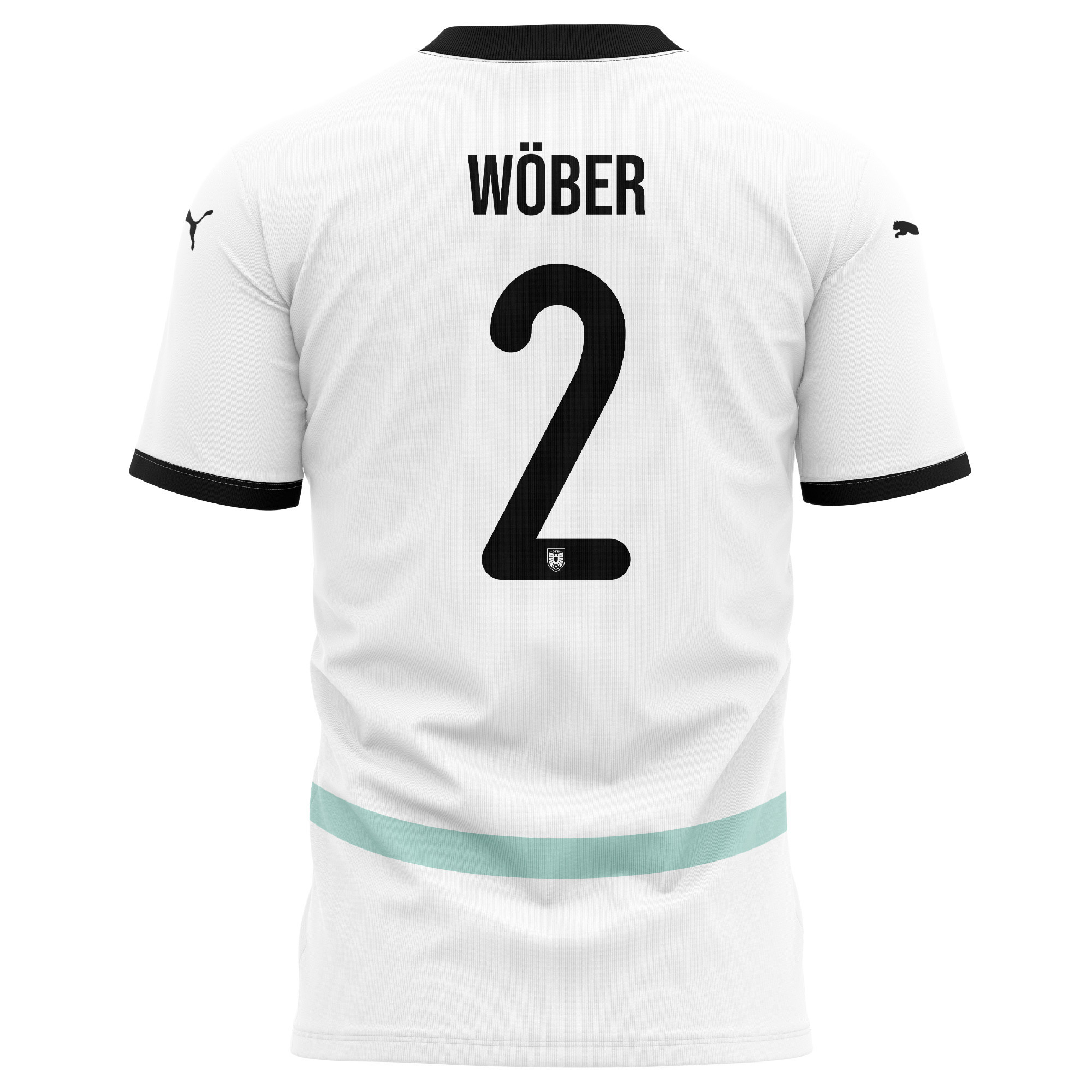 Maximilian Wöber 2 Austria National Team 2024/25 Away Kits AOP T-shirt - White