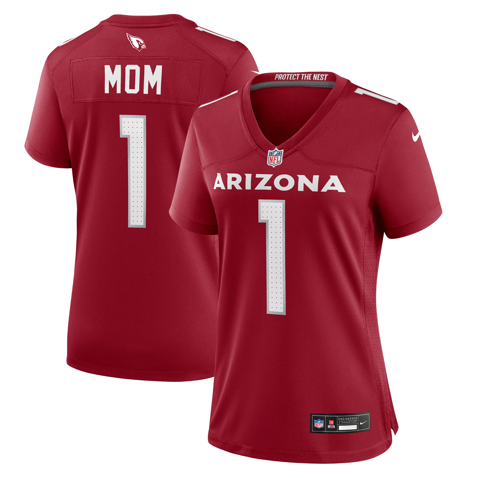 Number 1 Mom Arizona Cardinals  Women's Game Jersey - Cardinal
