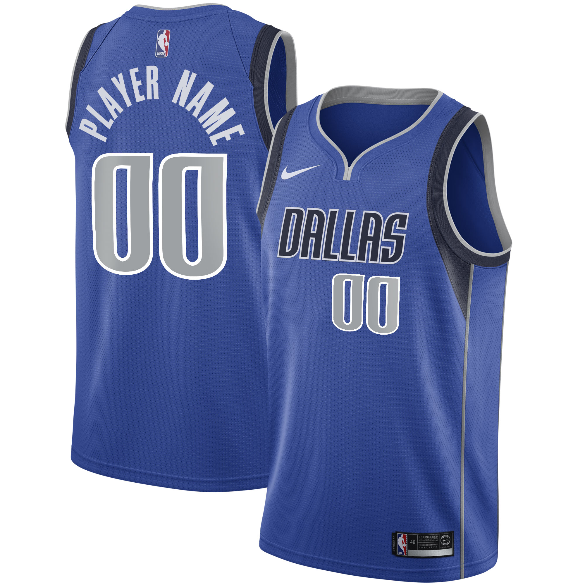 Dallas Mavericks  2020\/21 Swingman Custom Jersey - Icon Edition - Blue
