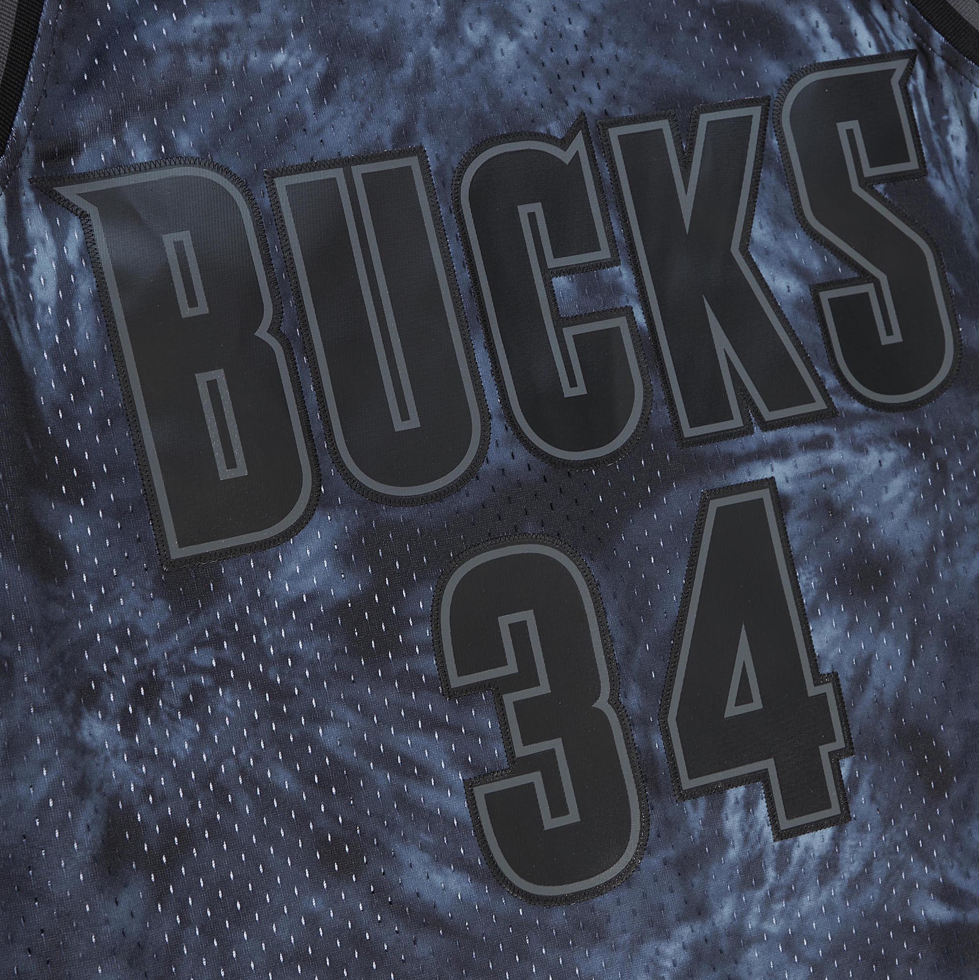 Ray Allen Milwaukee Bucks Mitchell & Ness Hardwood Classics 1996\/97 Tie-Dye Swingman Jersey - Black