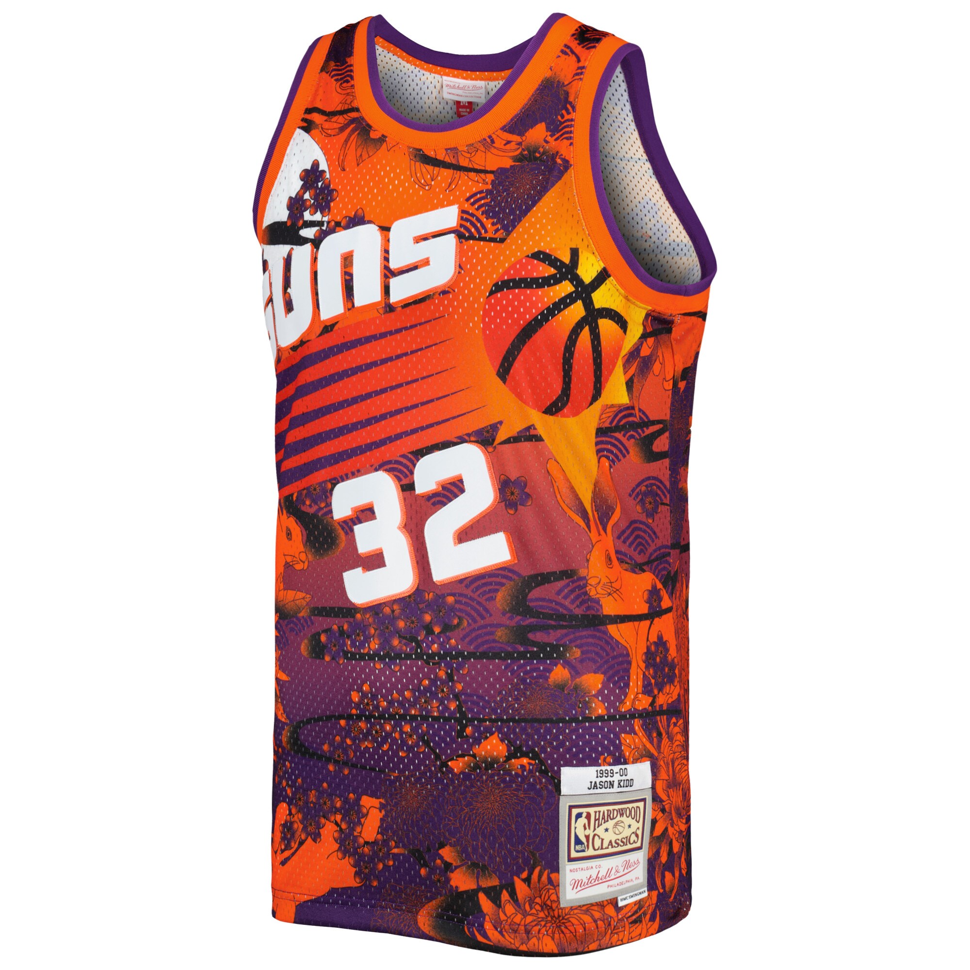 Jason Kidd Phoenix Suns Mitchell & Ness 1999\/00 Hardwood Classics Lunar New Year Swingman Jersey - Orange