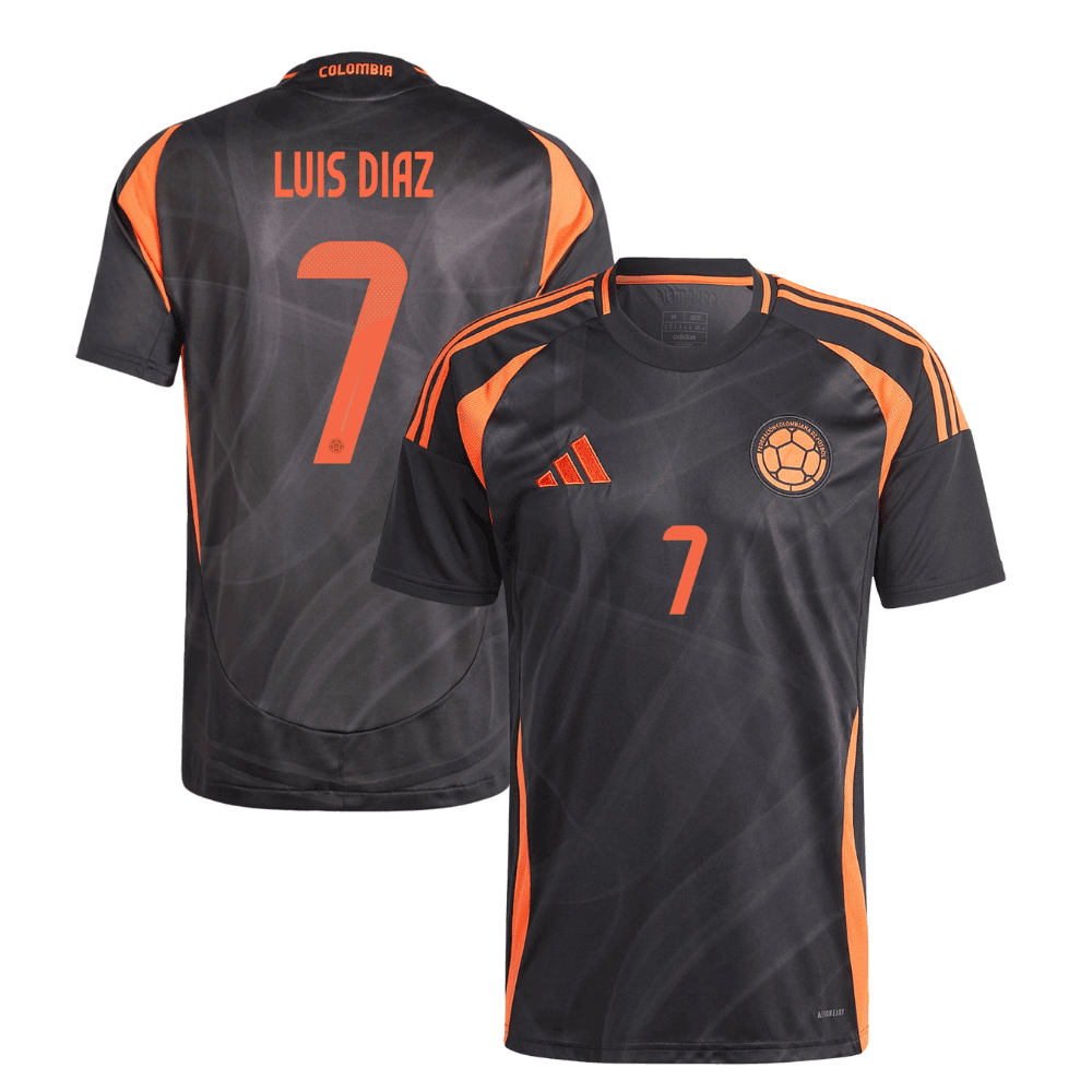 Luis Díaz 7 Colombia National Team 2024 Away Men Jersey - Black