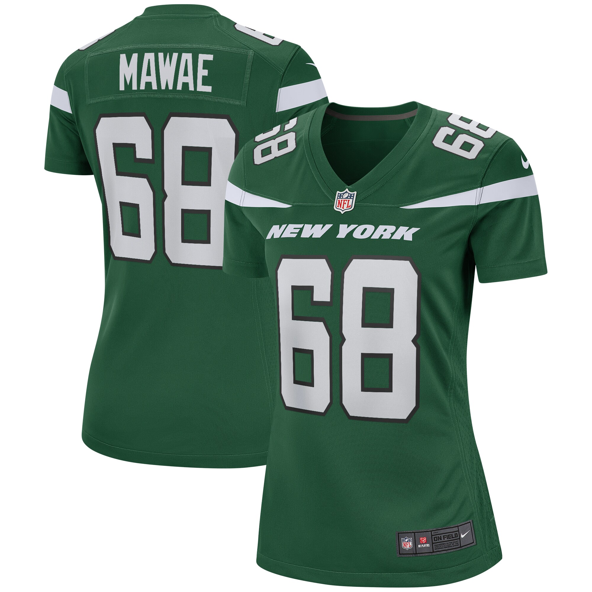 Kevin Mawae New York Jets  Women's Game Retired Player Jersey - Gotham Green