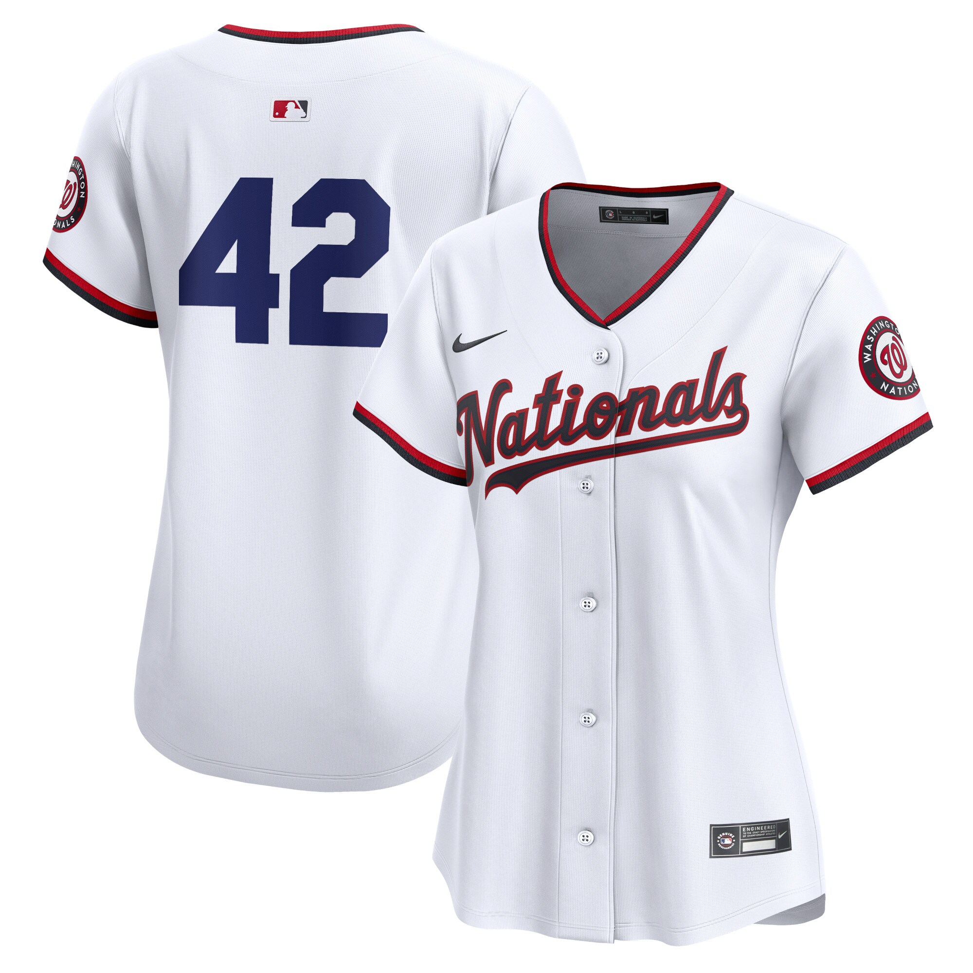 Washington Nationals  Women's 2024 Jackie Robinson Day Home Limited Jersey\u00c2\u00a0\u00e2\u20ac\u201c White