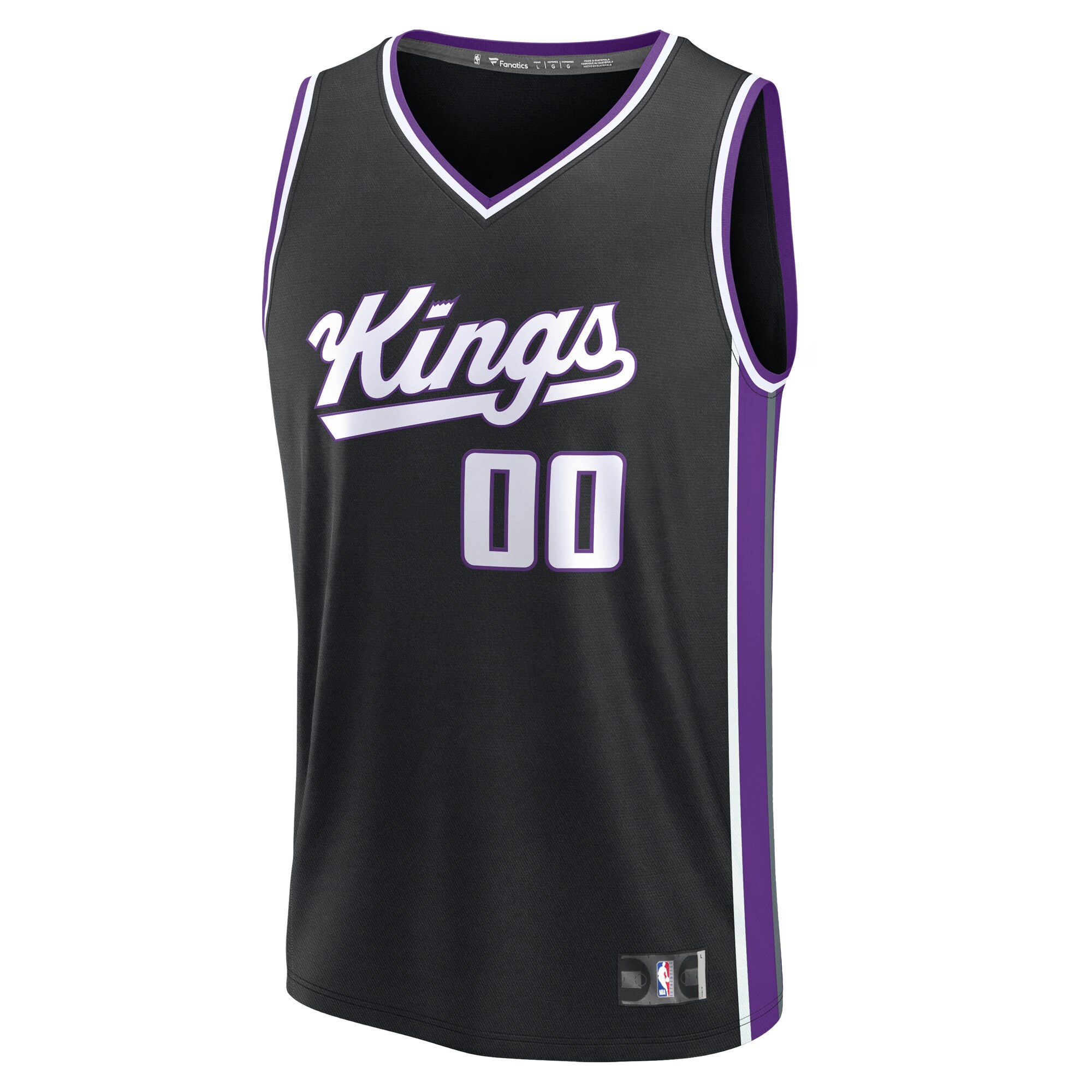 Sacramento Kings Fanatics Custom Fast Break Jersey - Black - Icon Edition