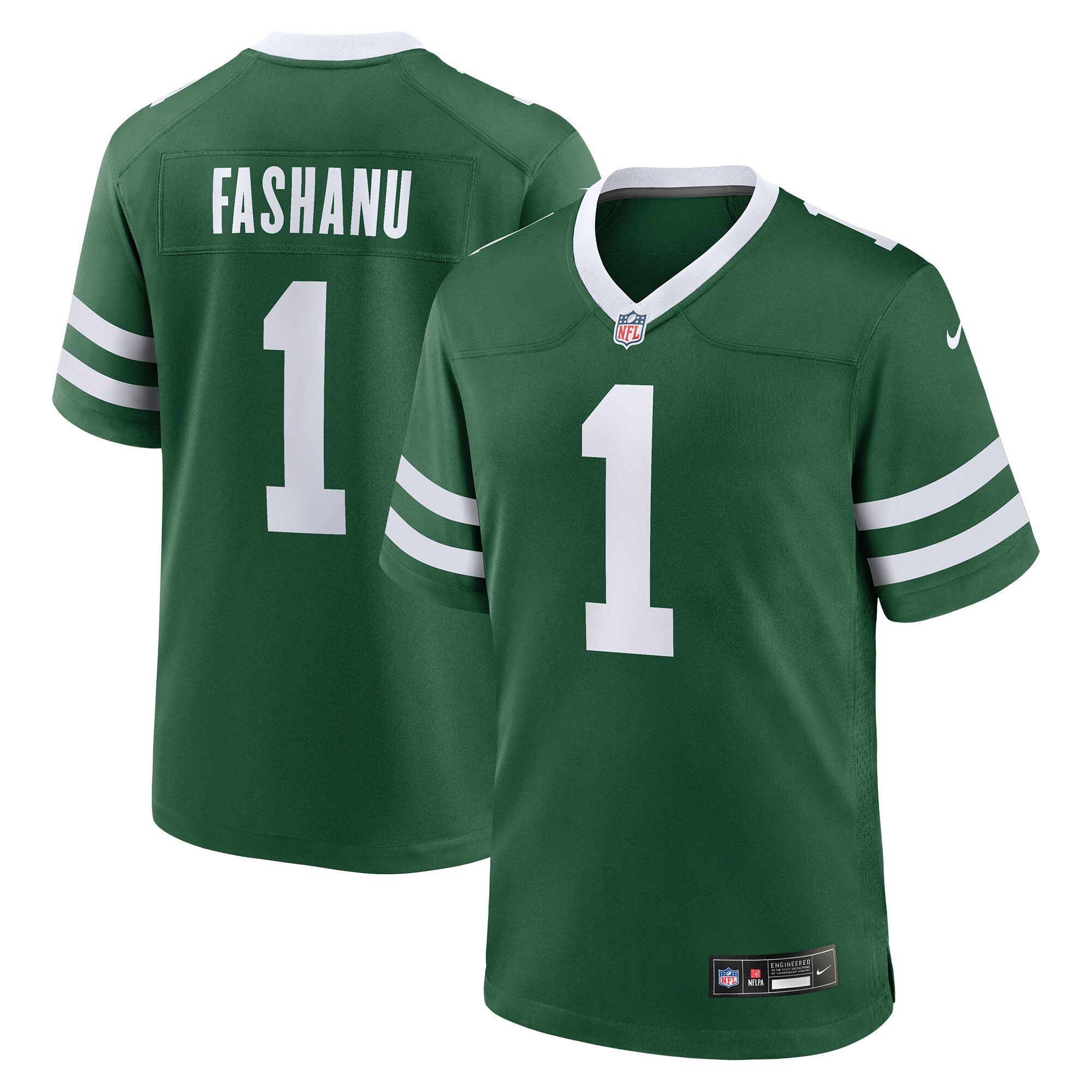 Olu Fashanu New York Jets  2024 NFL Draft First Round Pick Player Game Jersey - Gotham Green