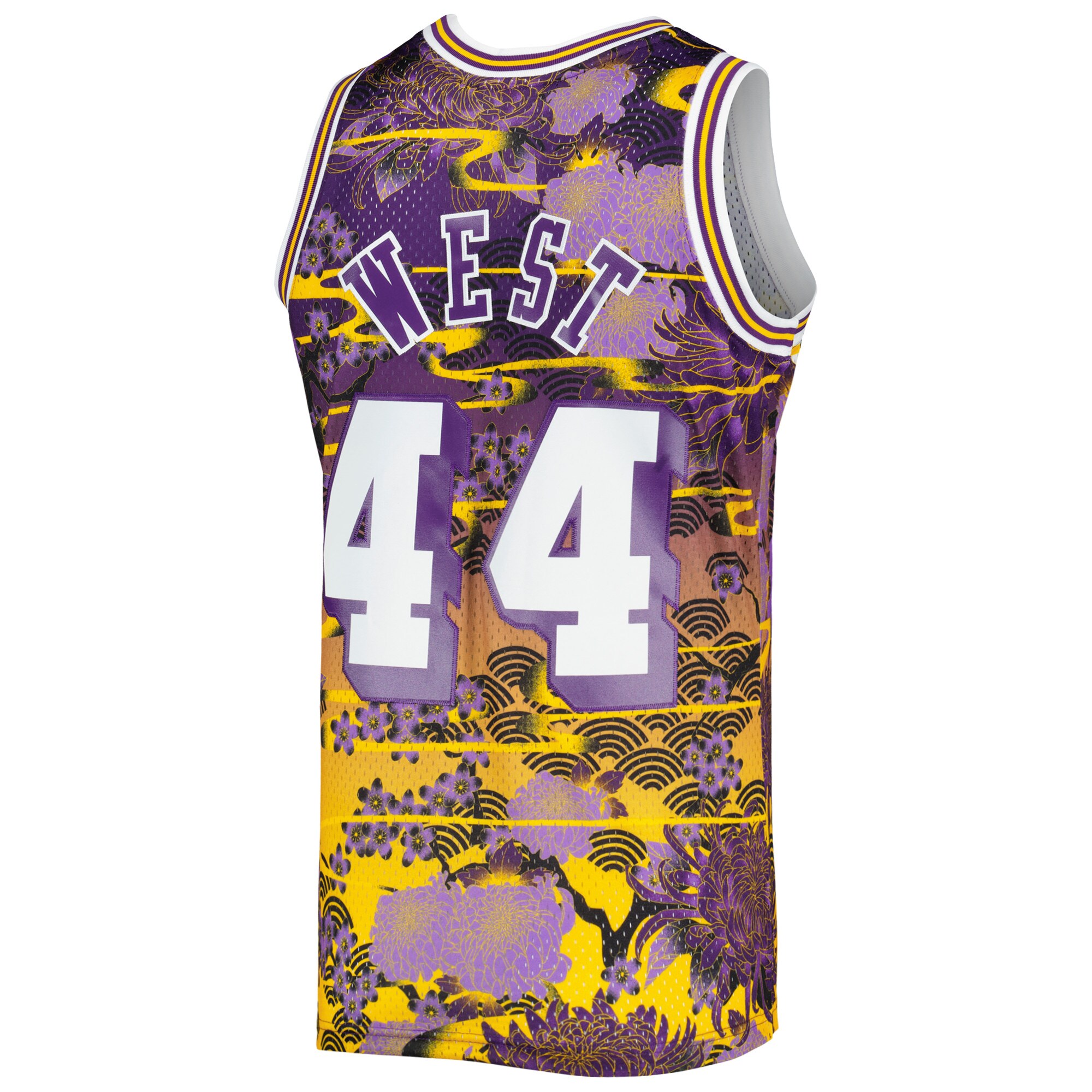 Jerry West Los Angeles Lakers Mitchell & Ness 1971\/72 Hardwood Classics Lunar New Year Swingman Jersey - Purple