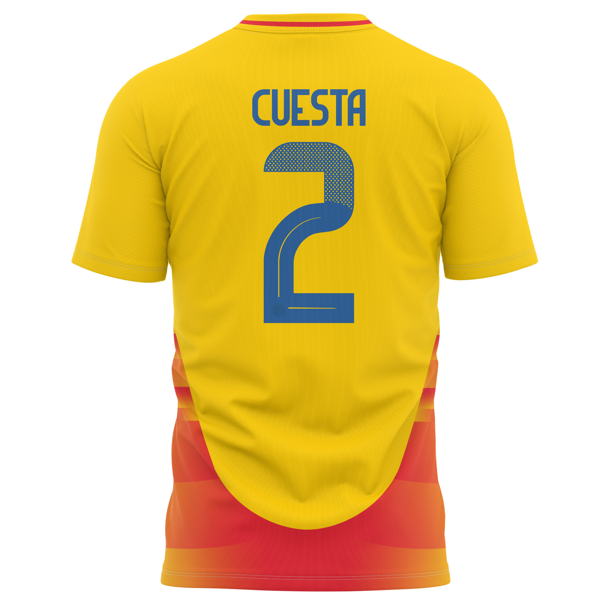 Carlos Cuesta 2 Colombia National Team 2024 Home Kits AOP T-shirt - Yellow