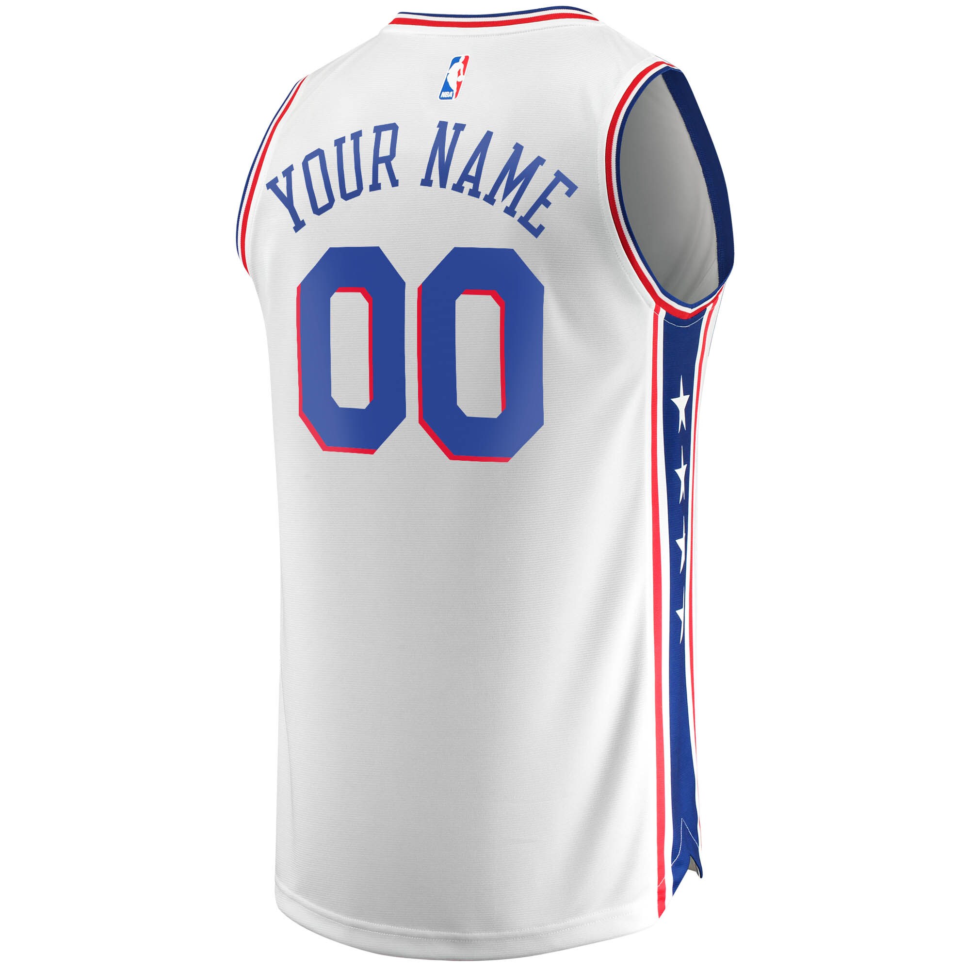 Philadelphia 76ers Fanatics Fast Break Custom Replica Jersey White - Association Edition