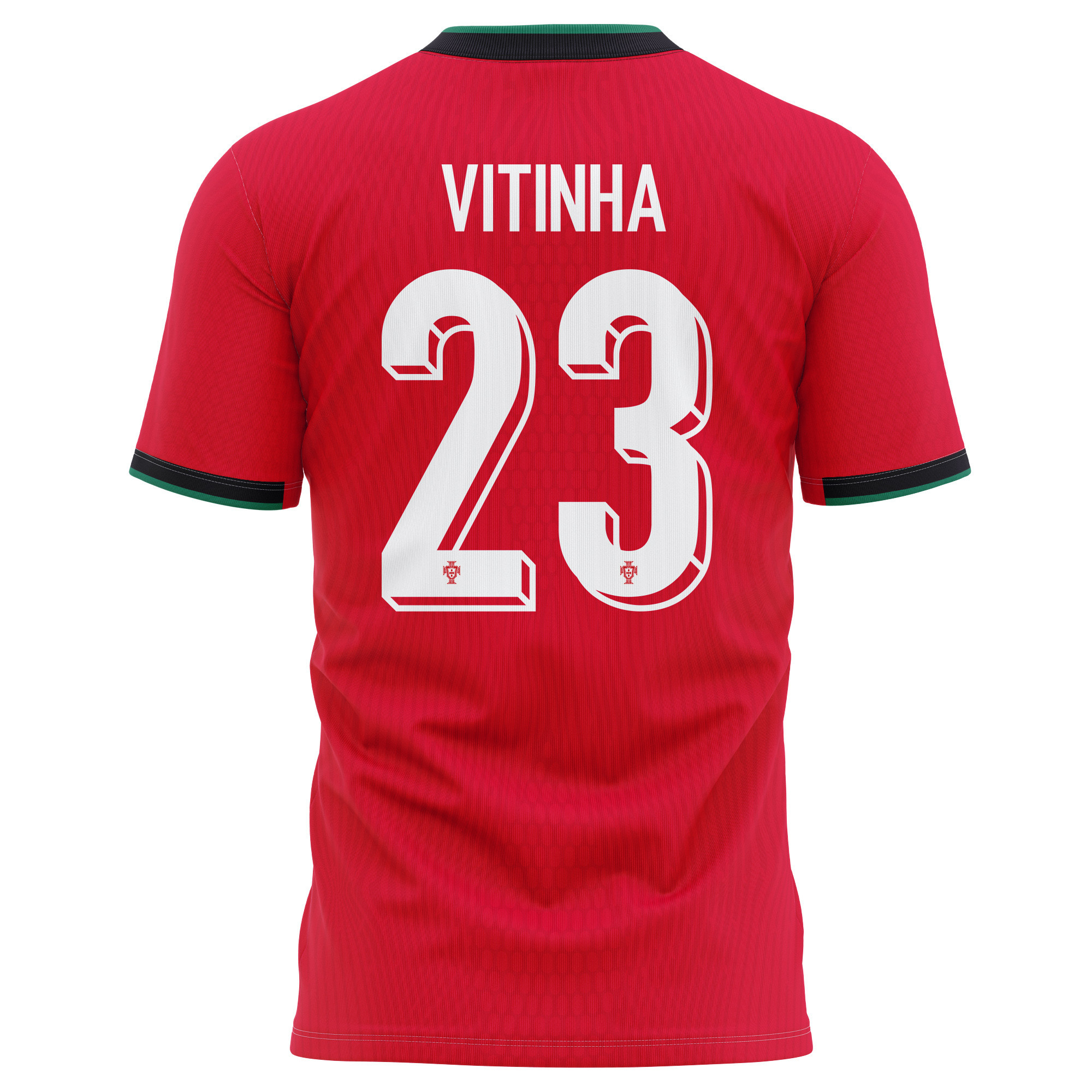Vitinha 23 Portugal National Team 2024/25 Home Kits AOP T-shirt - Red