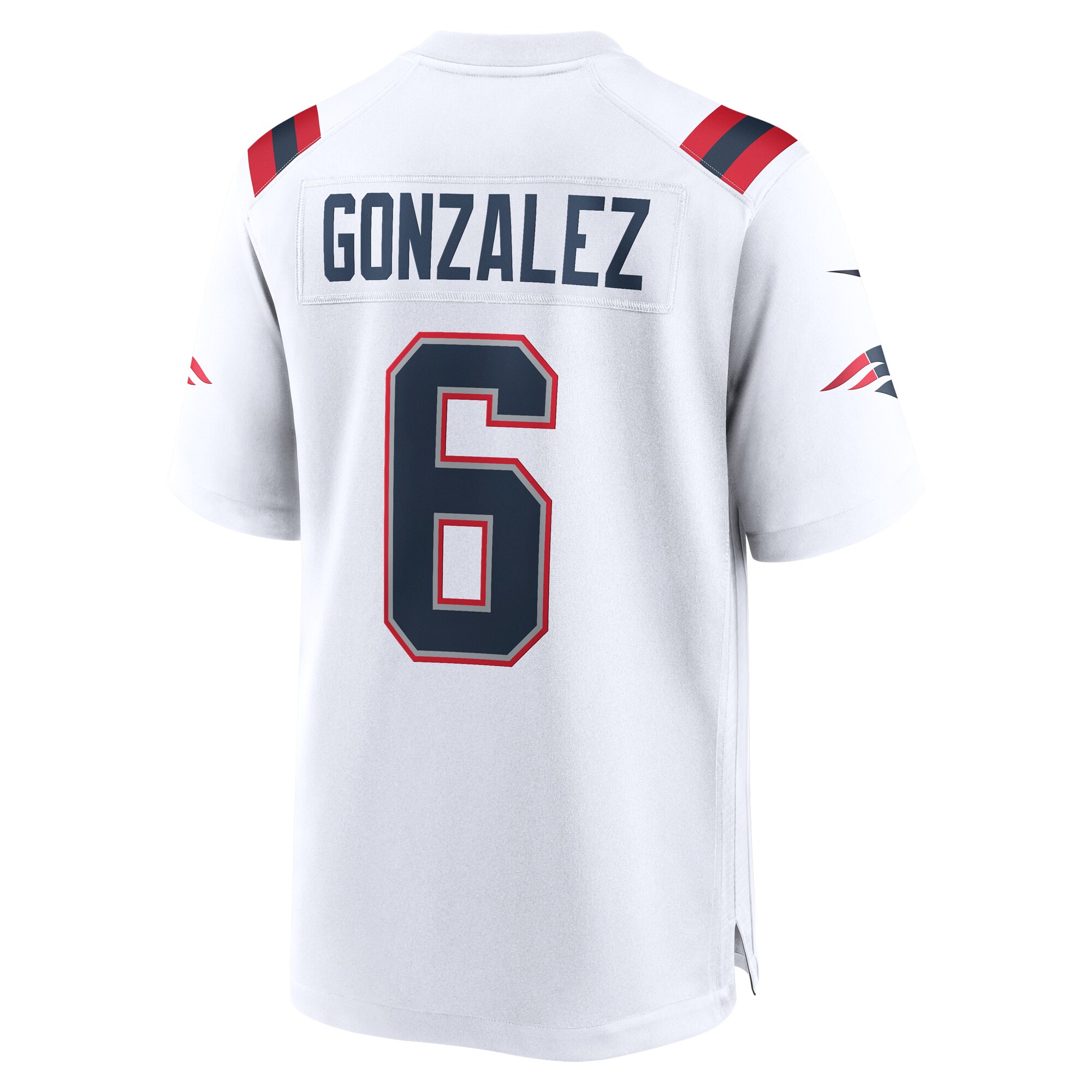 Christian Gonzalez New England Patriots   Game Jersey -  White