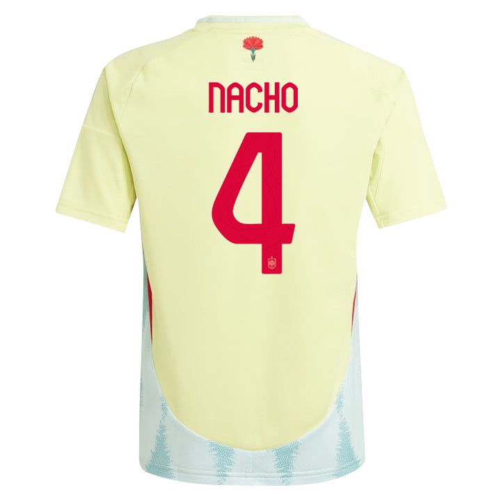 Nacho 4 Spain National Team 2024 Away YOUTH Jersey - Yellow