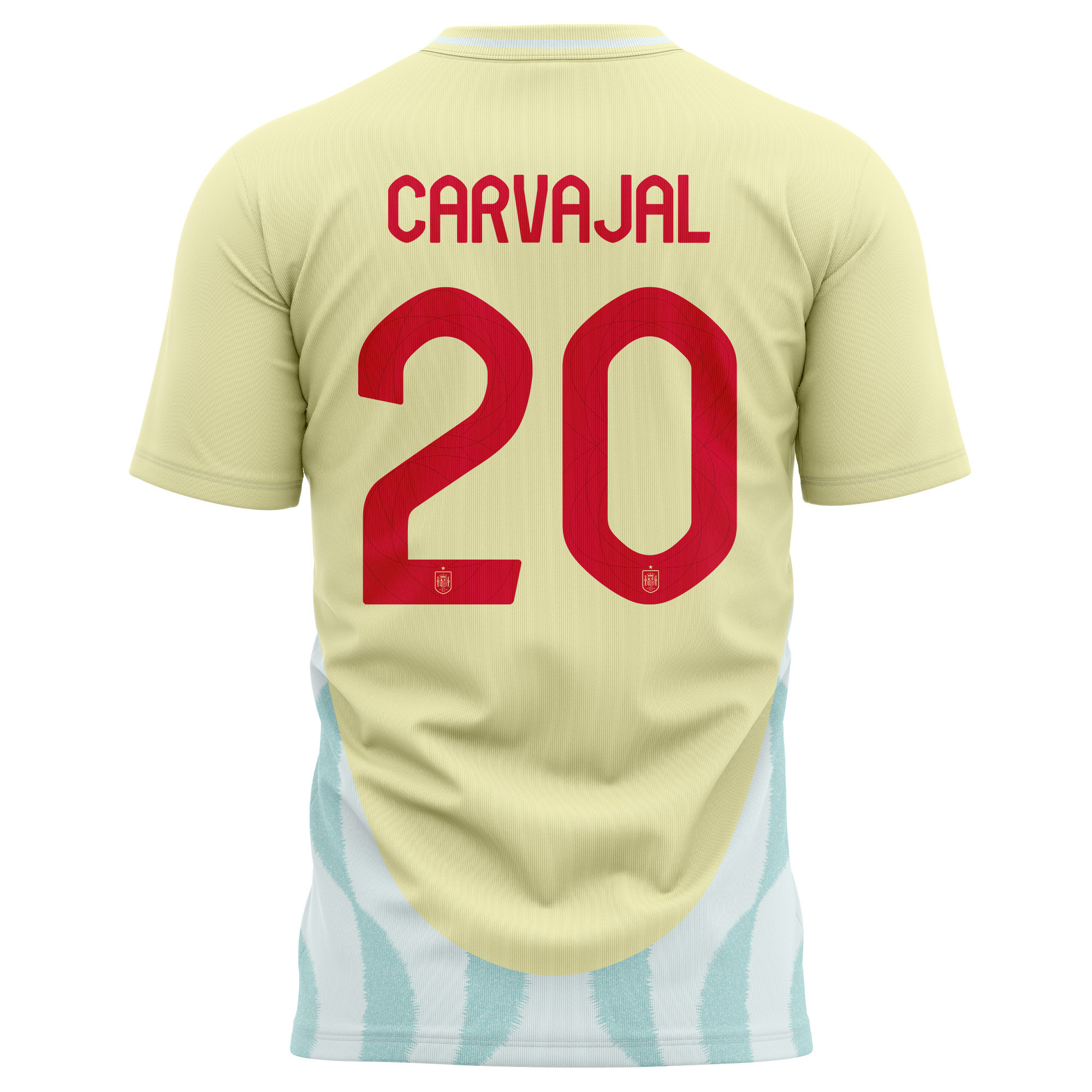 Dani Carvajal 20 Spain National Team 2024 Away Kits AOP T-shirt - Yellow