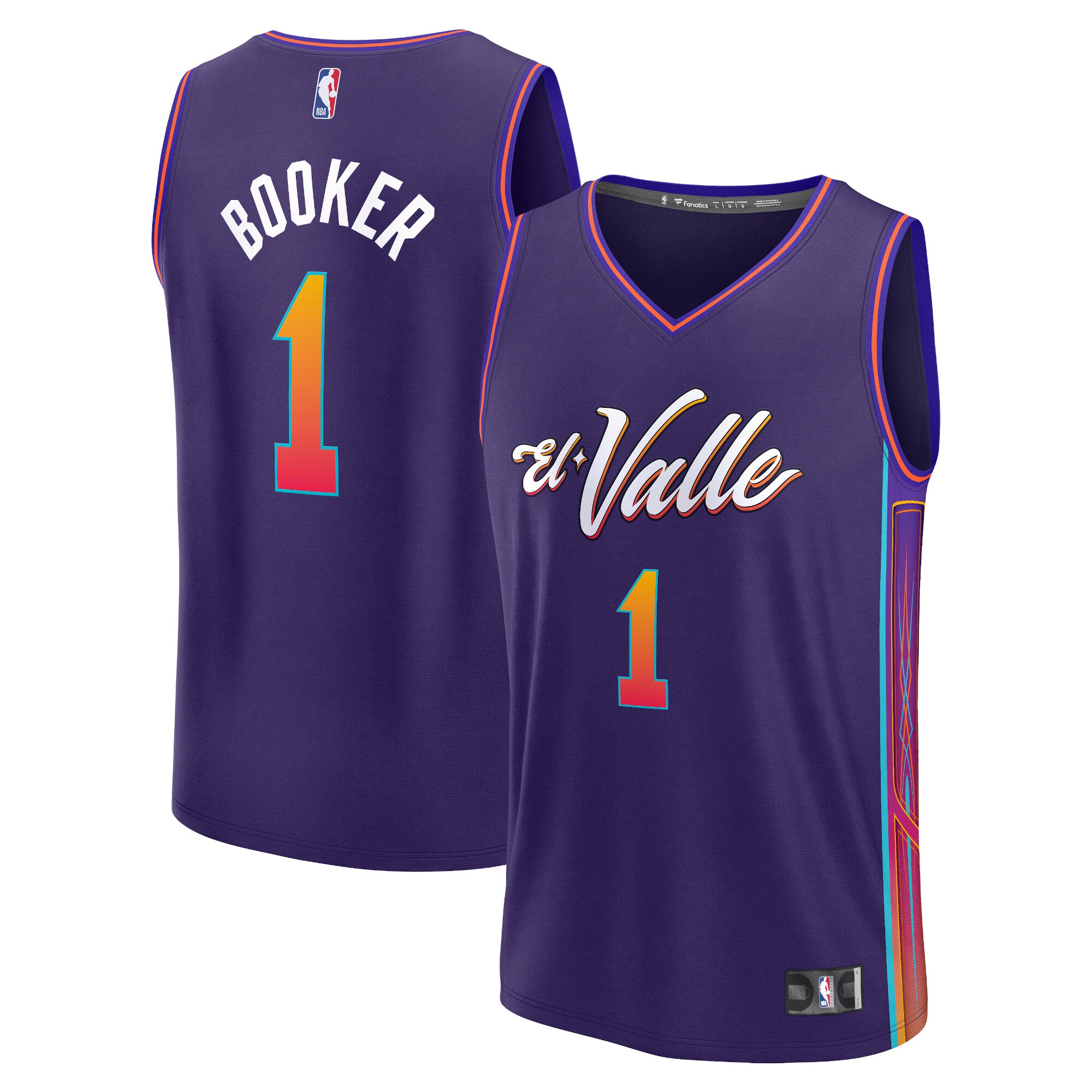 Devin Booker Phoenix Suns Fanatics Youth Fast Break Jersey - Purple - City Edition