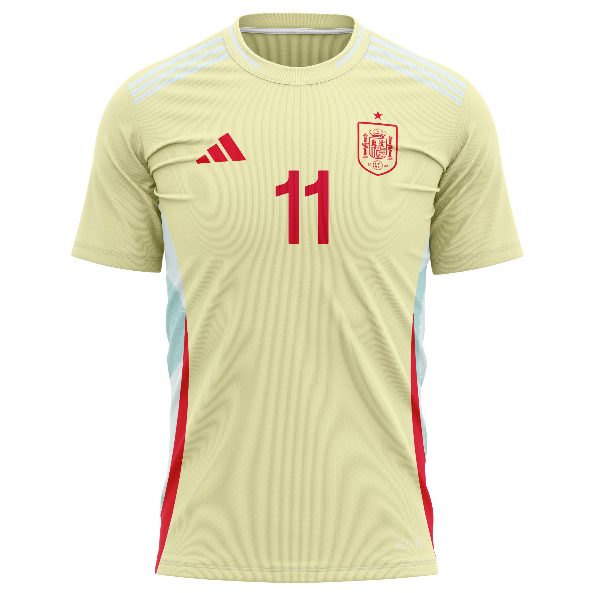 Ferran Torres 11 Spain National Team 2024 Away Kits AOP T-shirt - Yellow