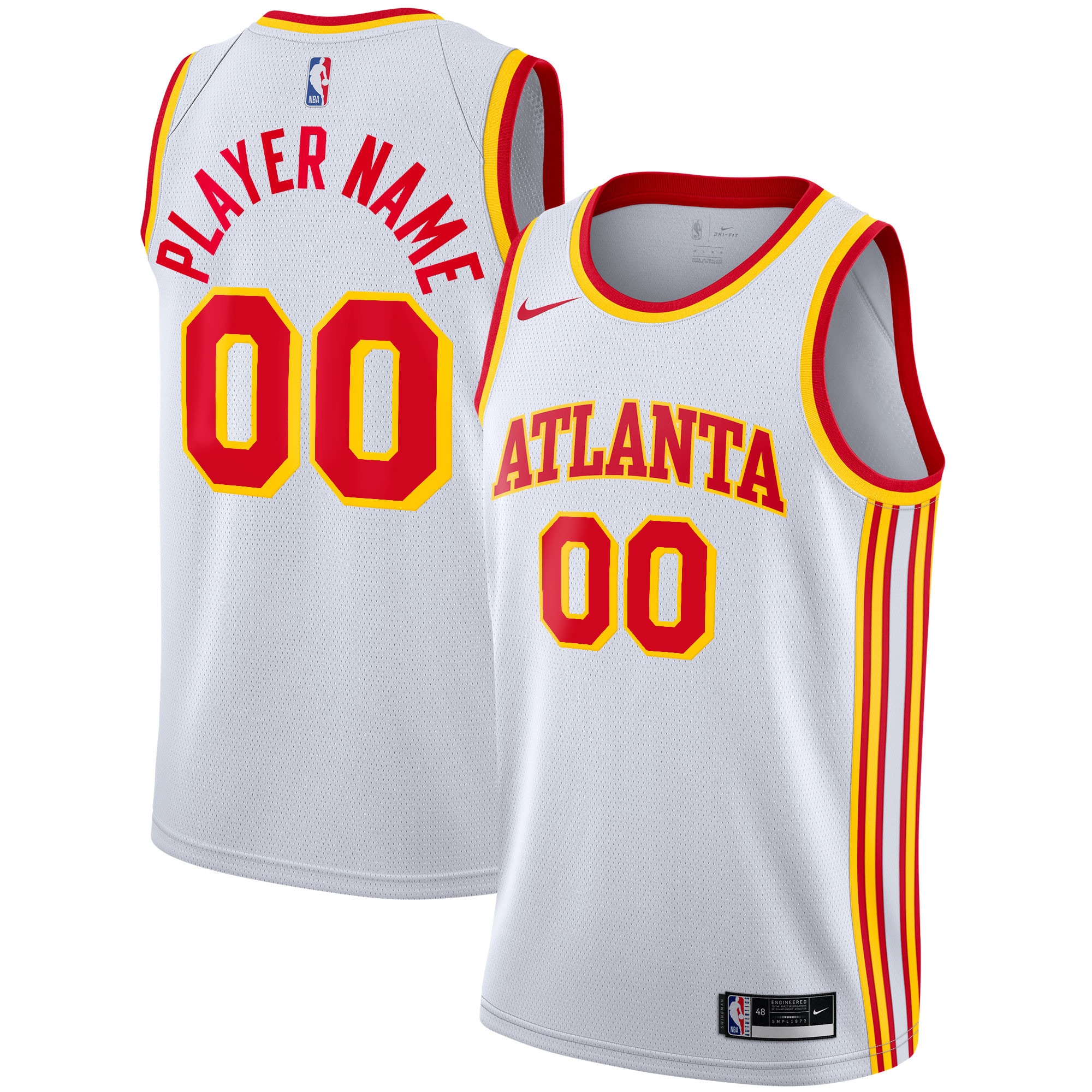 Atlanta Hawks  2020\/21 Swingman Custom Jersey - Association Edition - White