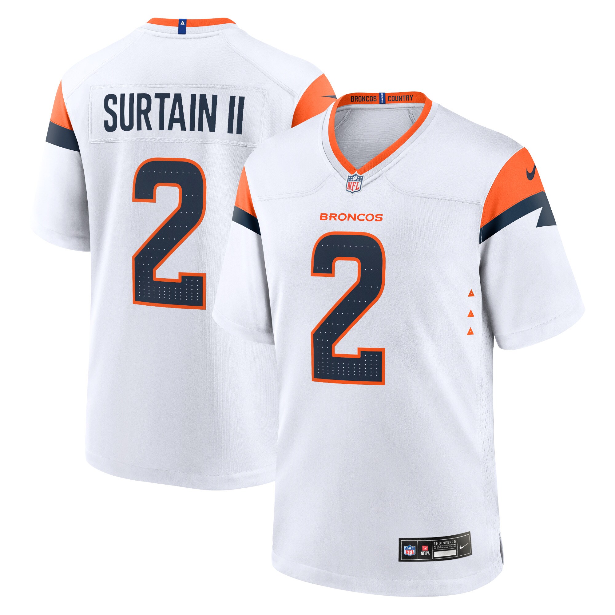 Patrick Surtain II Denver Broncos  Game Jersey - White