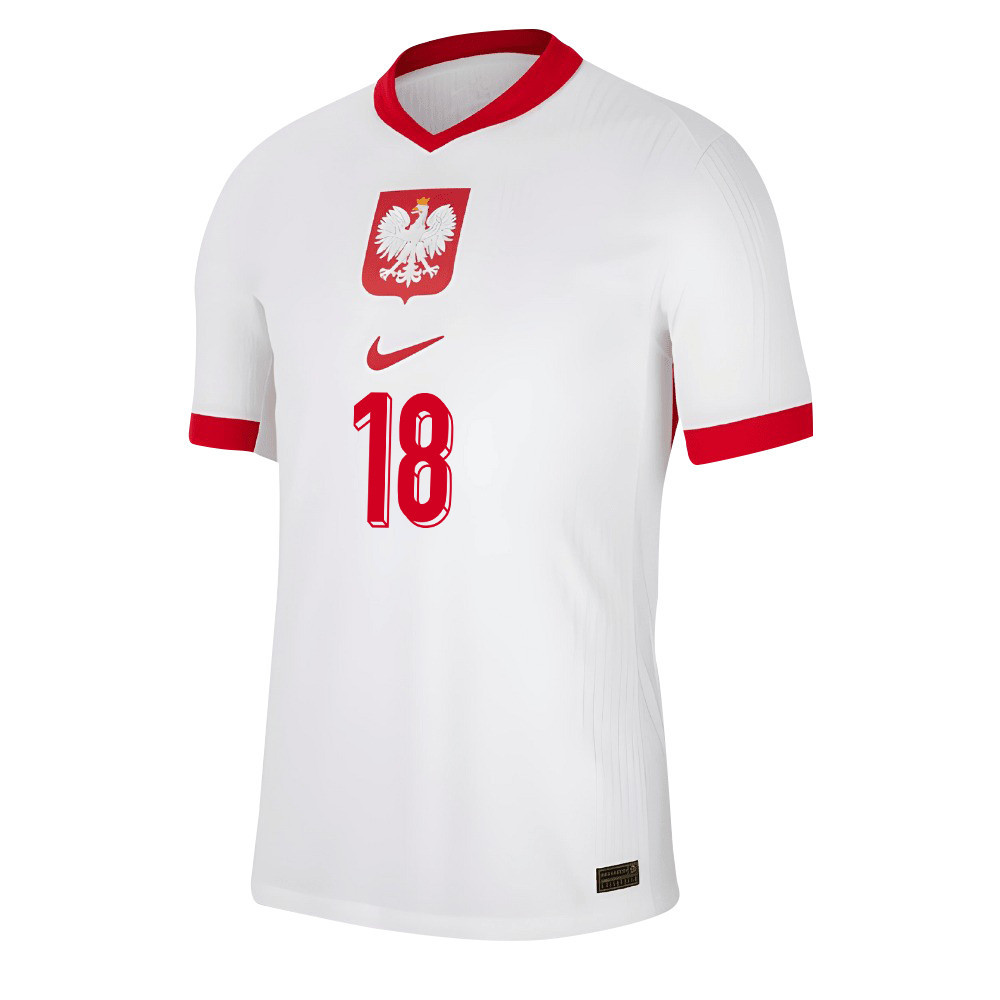 Bartosz Bereszynski 18 Poland National Team 2024/25 Home Men Jersey - White