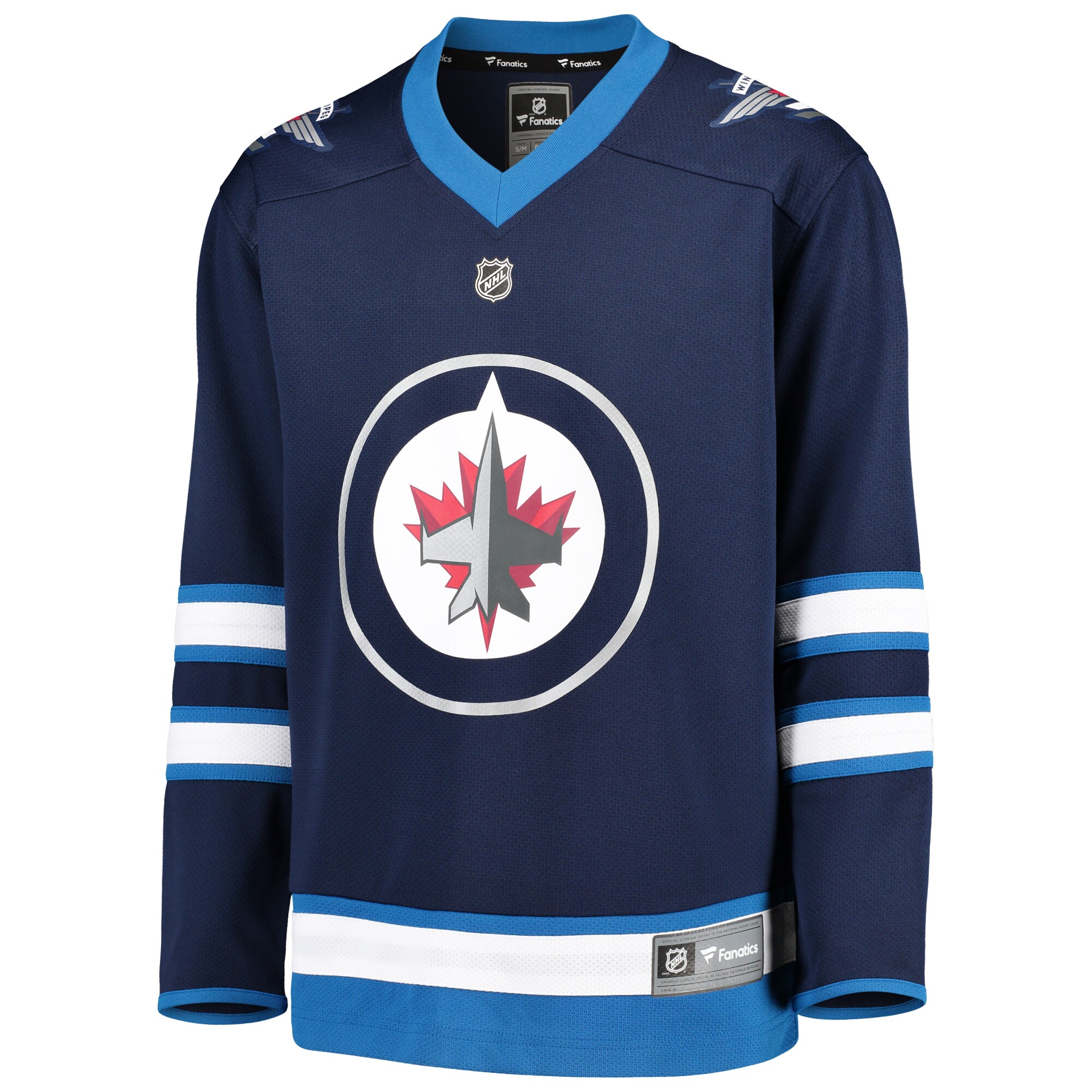 Winnipeg Jets Fanatics Youth Home Replica Blank Jersey - Blue