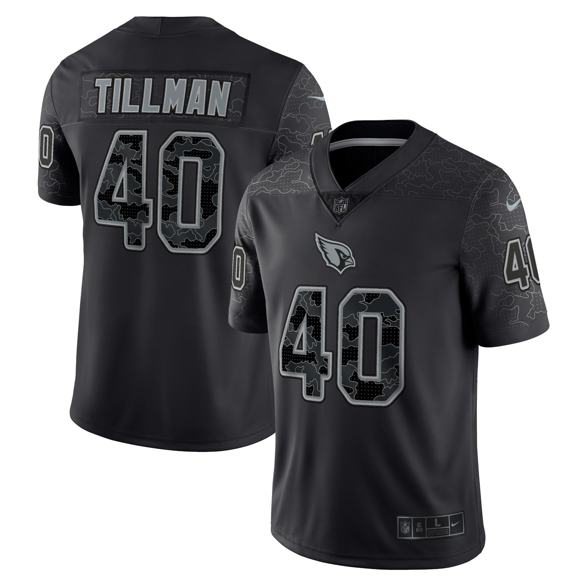 Pat Tillman Arizona Cardinals  Retired Player RFLCTV Limited Jersey - Black