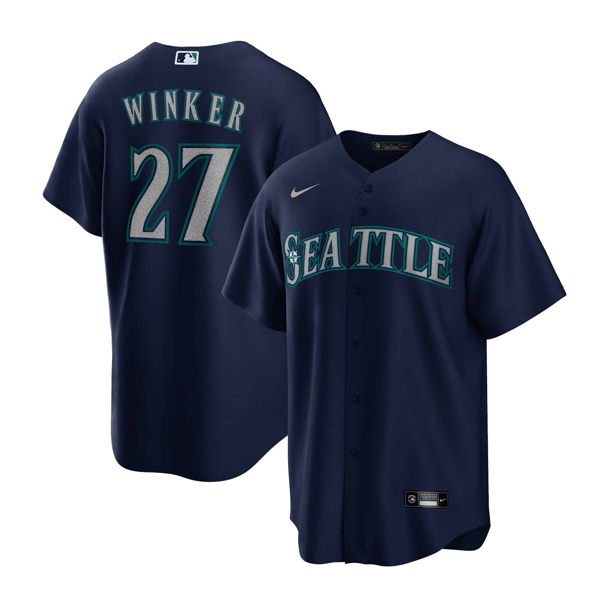 Jesse Winker Seattle Mariners  Alternate Replica Player Jersey - Navy