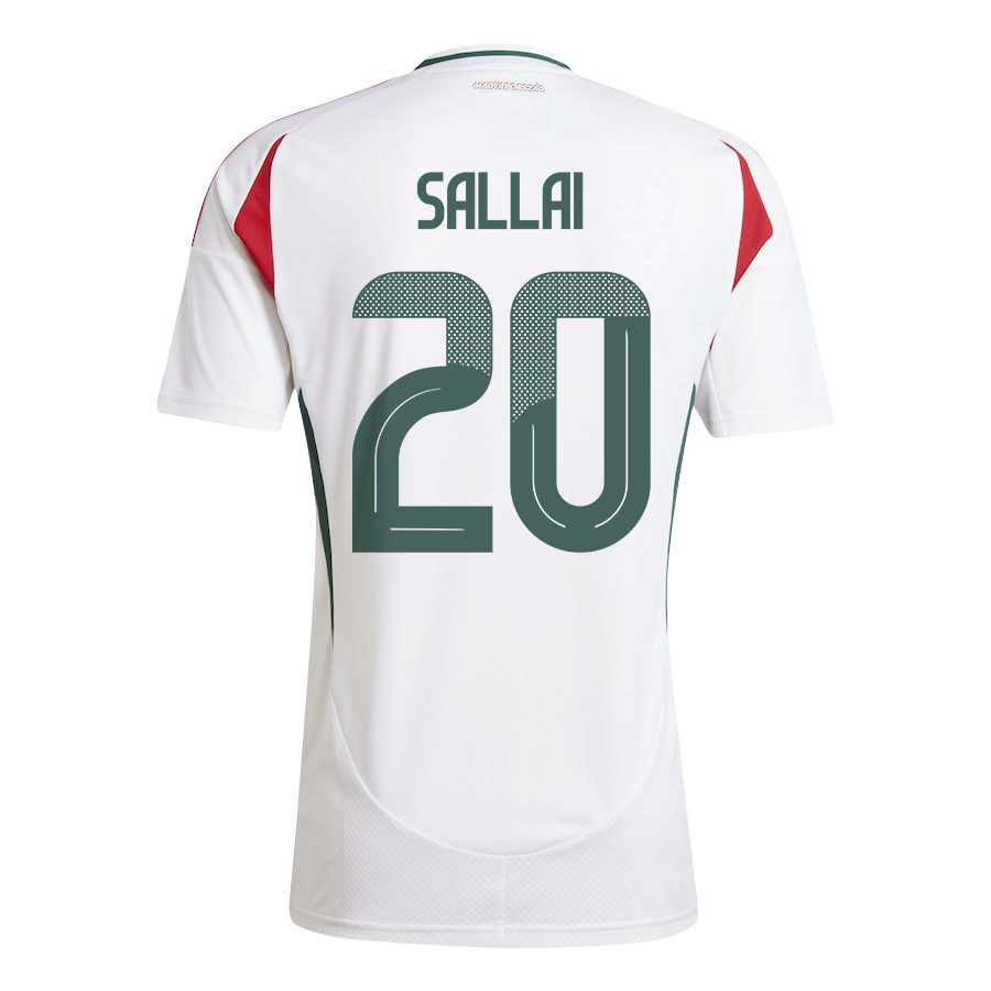 Roland Sallai 20 Hungary National Team 2024/25 Away Men Jersey - White