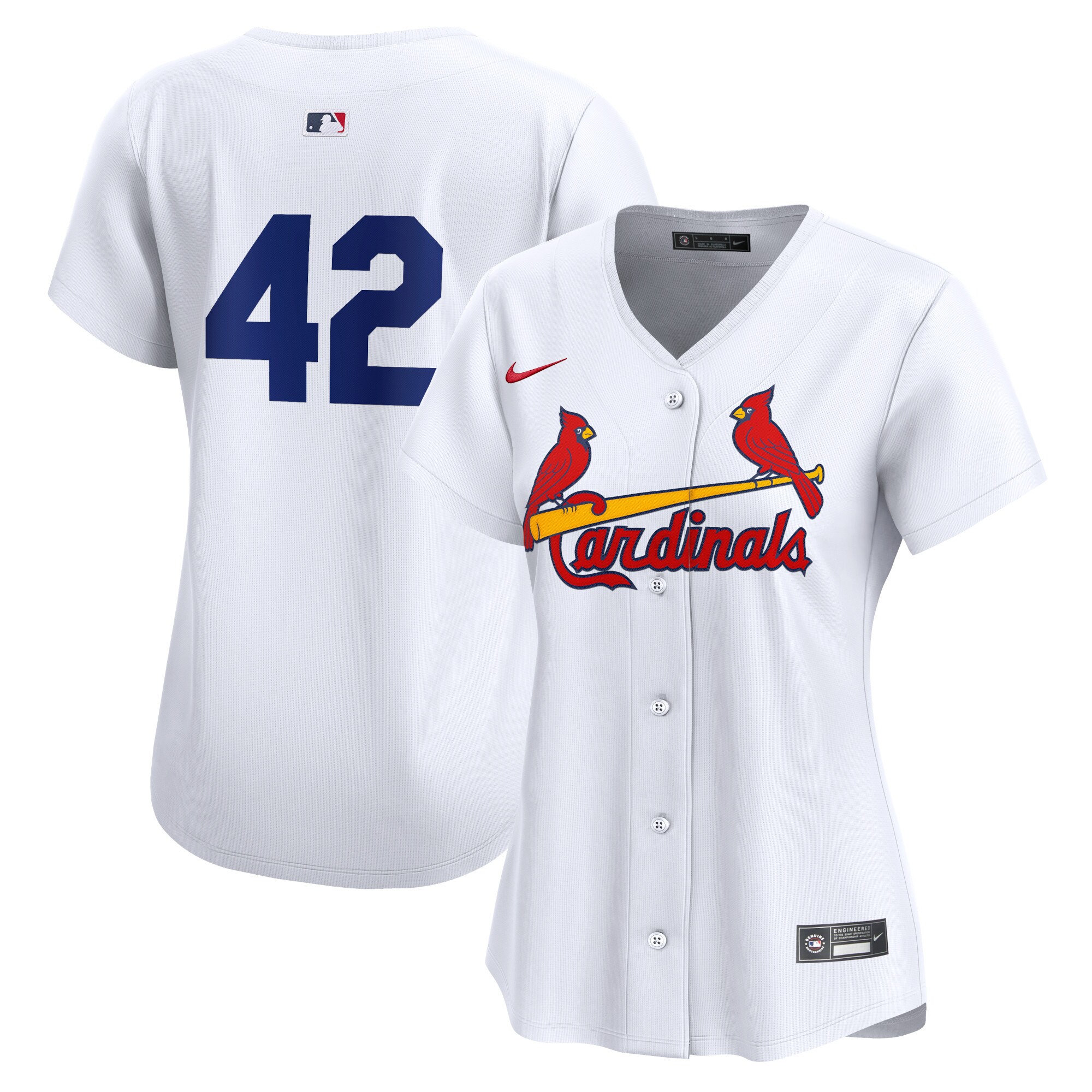 St. Louis Cardinals  Women's 2024 Jackie Robinson Day Home Limited Jersey\u00c2\u00a0\u00e2\u20ac\u201c White