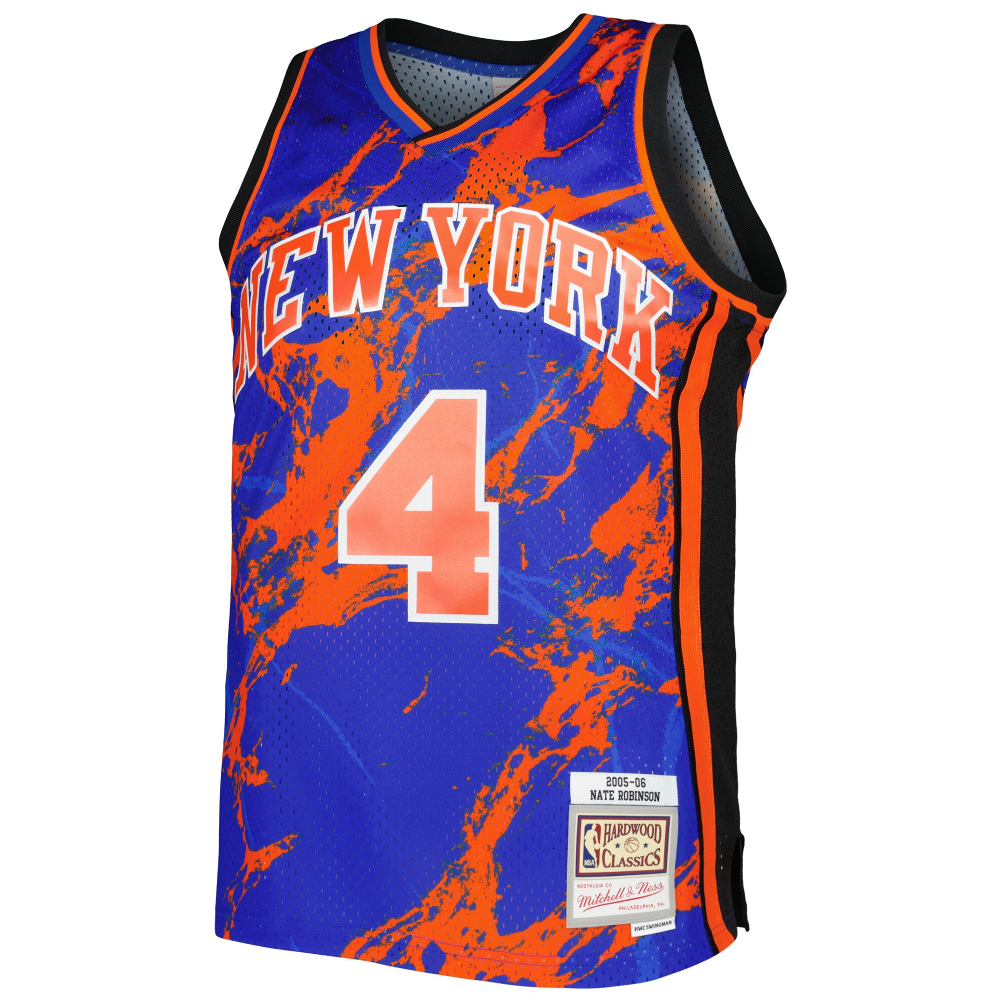Nate Robinson New York Knicks Mitchell & Ness 2005\/06 Hardwood Classics Marble Swingman Jersey - Blue