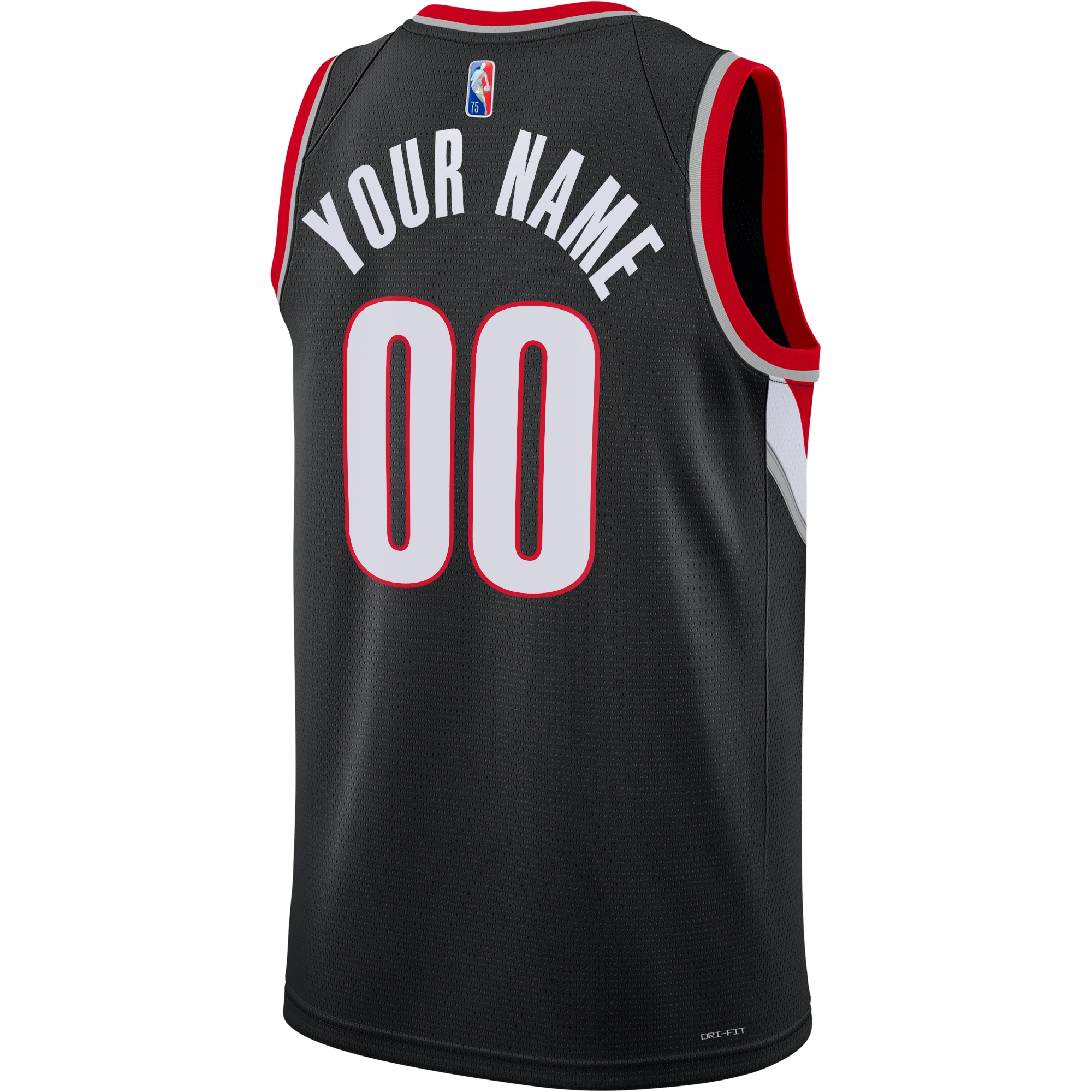 Portland Trail Blazers  2021\/22 Diamond Swingman Custom Jersey - Icon Edition - Black