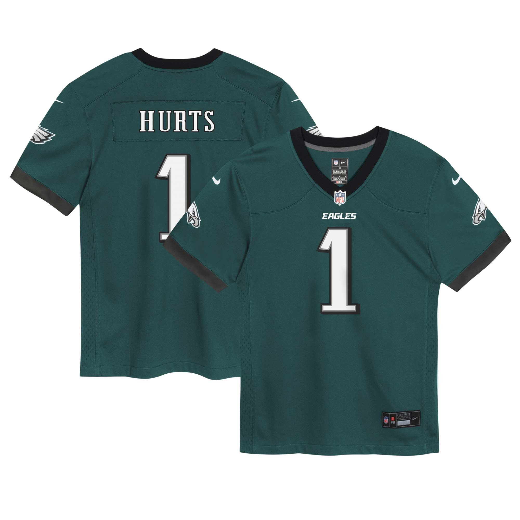 Jalen Hurts Philadelphia Eagles  Infant Game Jersey - Midnight Green