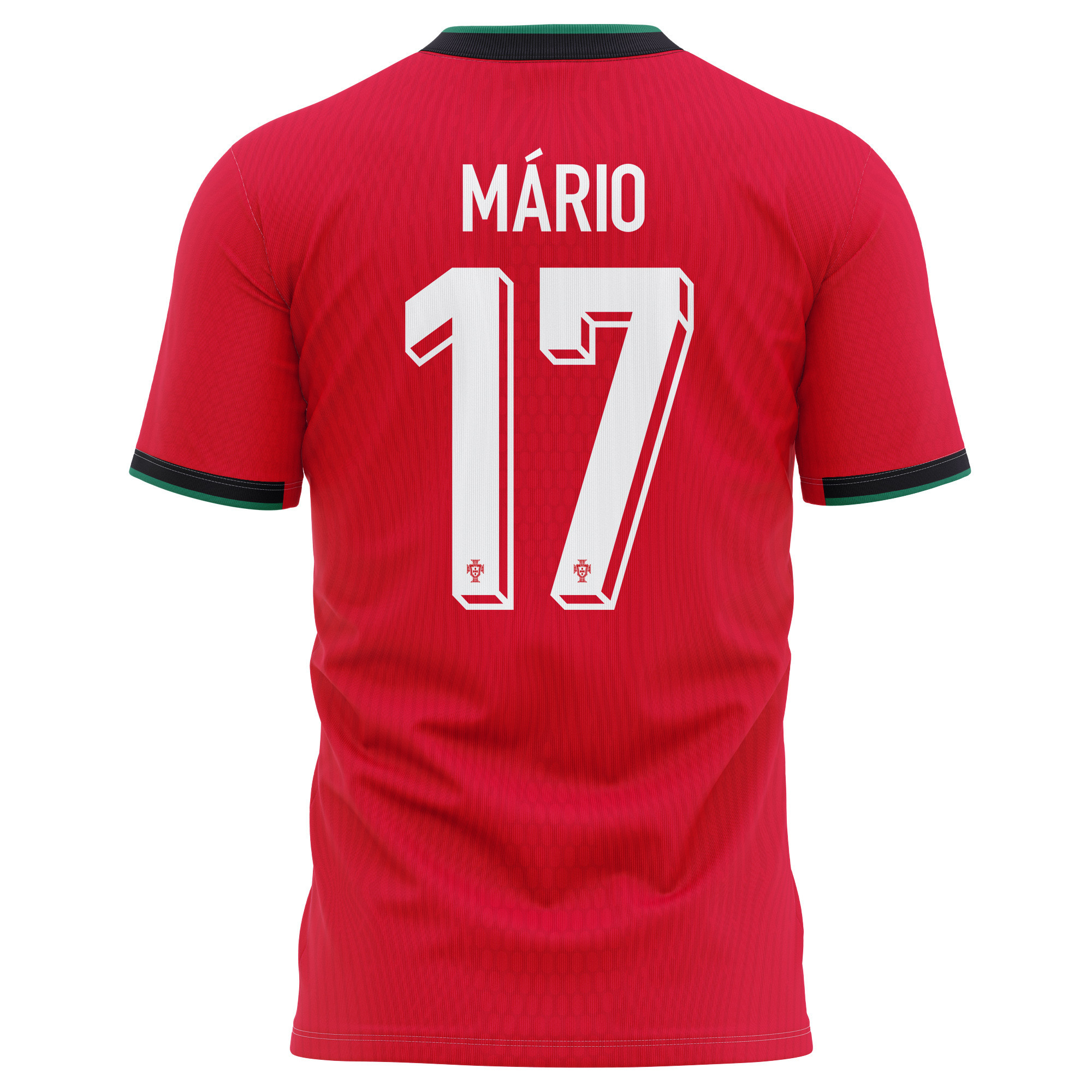 João Mário 17 Portugal National Team 2024/25 Home Kits AOP T-shirt - Red