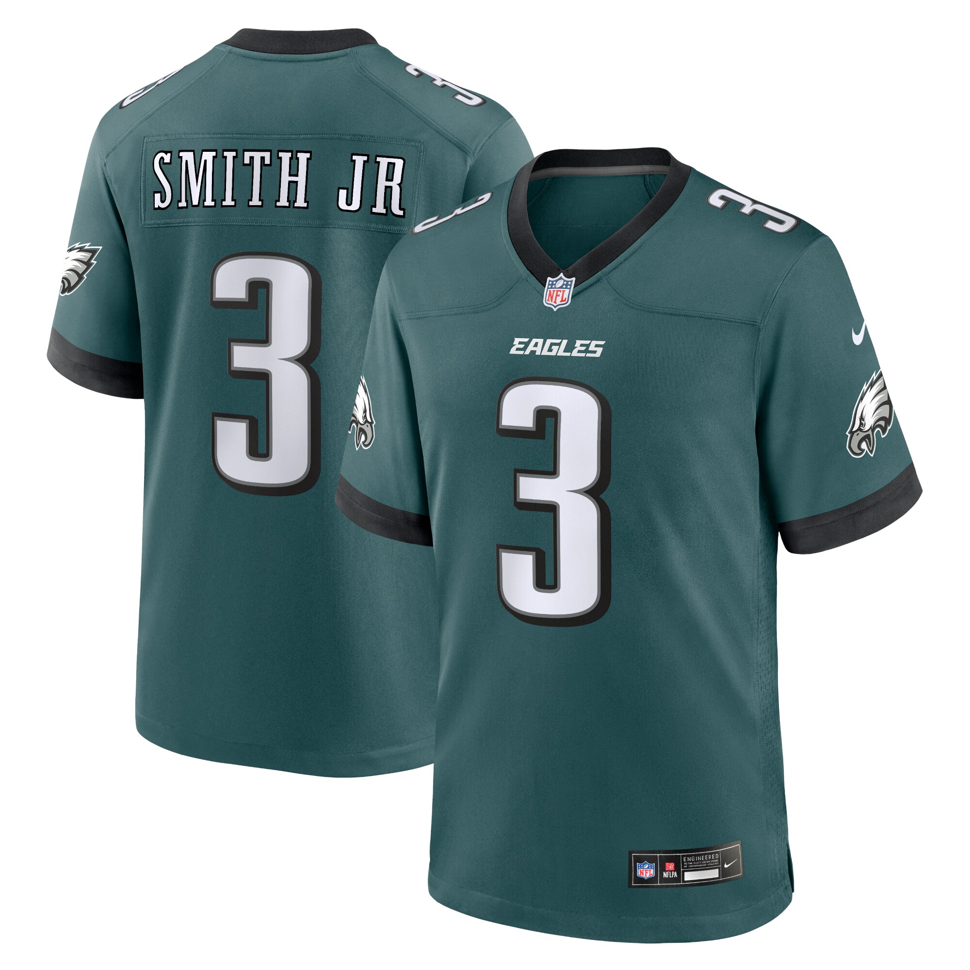 Nolan Smith Philadelphia Eagles  Team Game Jersey - Midnight Green