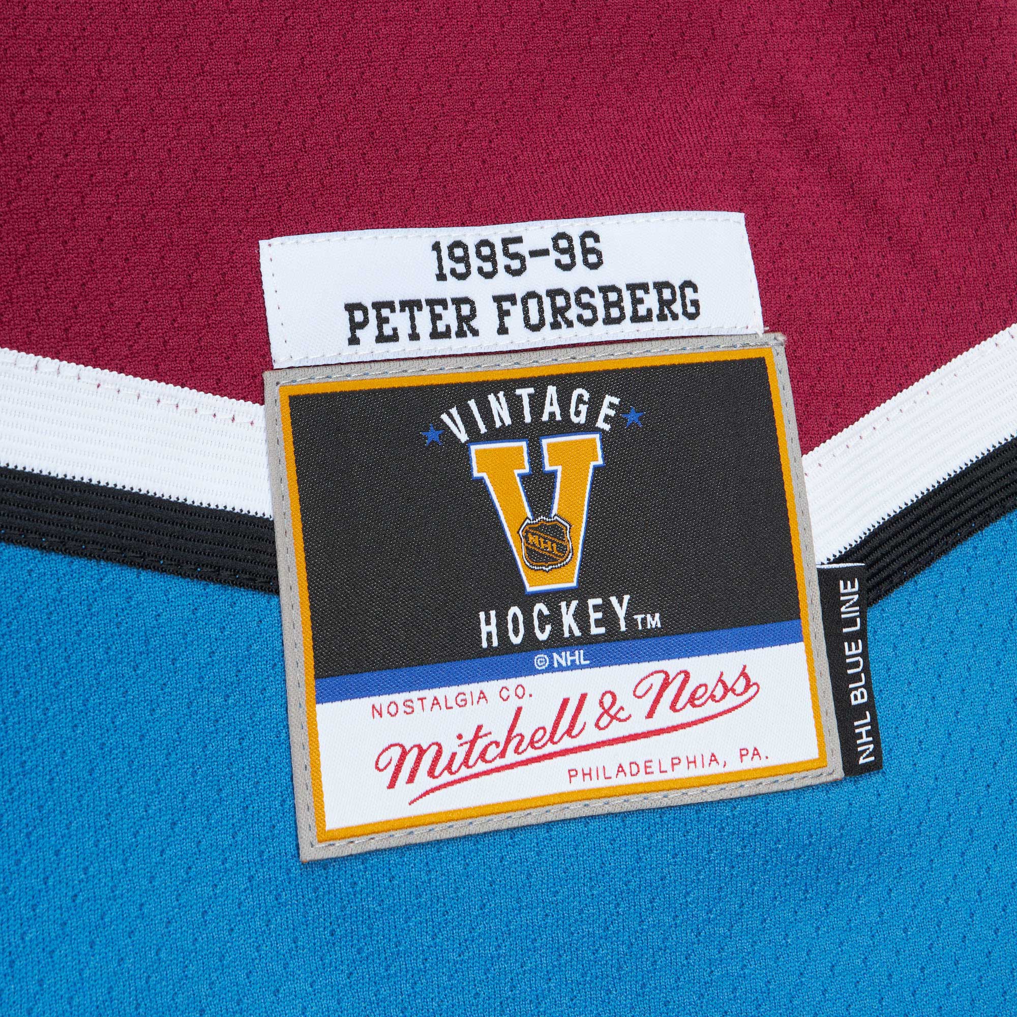 Peter Forsberg Colorado Avalanche Mitchell & Ness  1995\/96 Blue Line Player Jersey - Burgundy