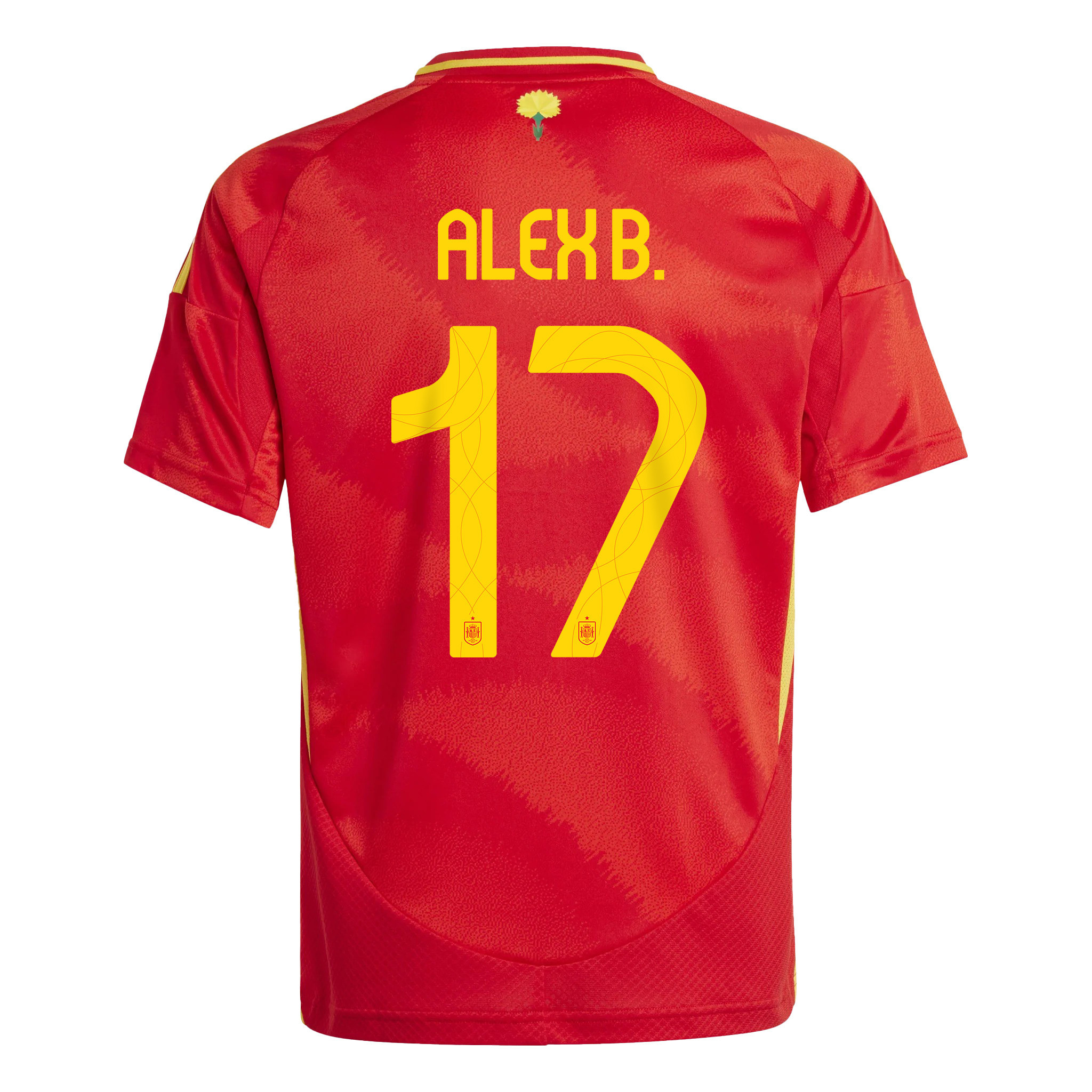 Álex Baena 17 Spain National Team 2024 Home YOUTH Jersey - Red