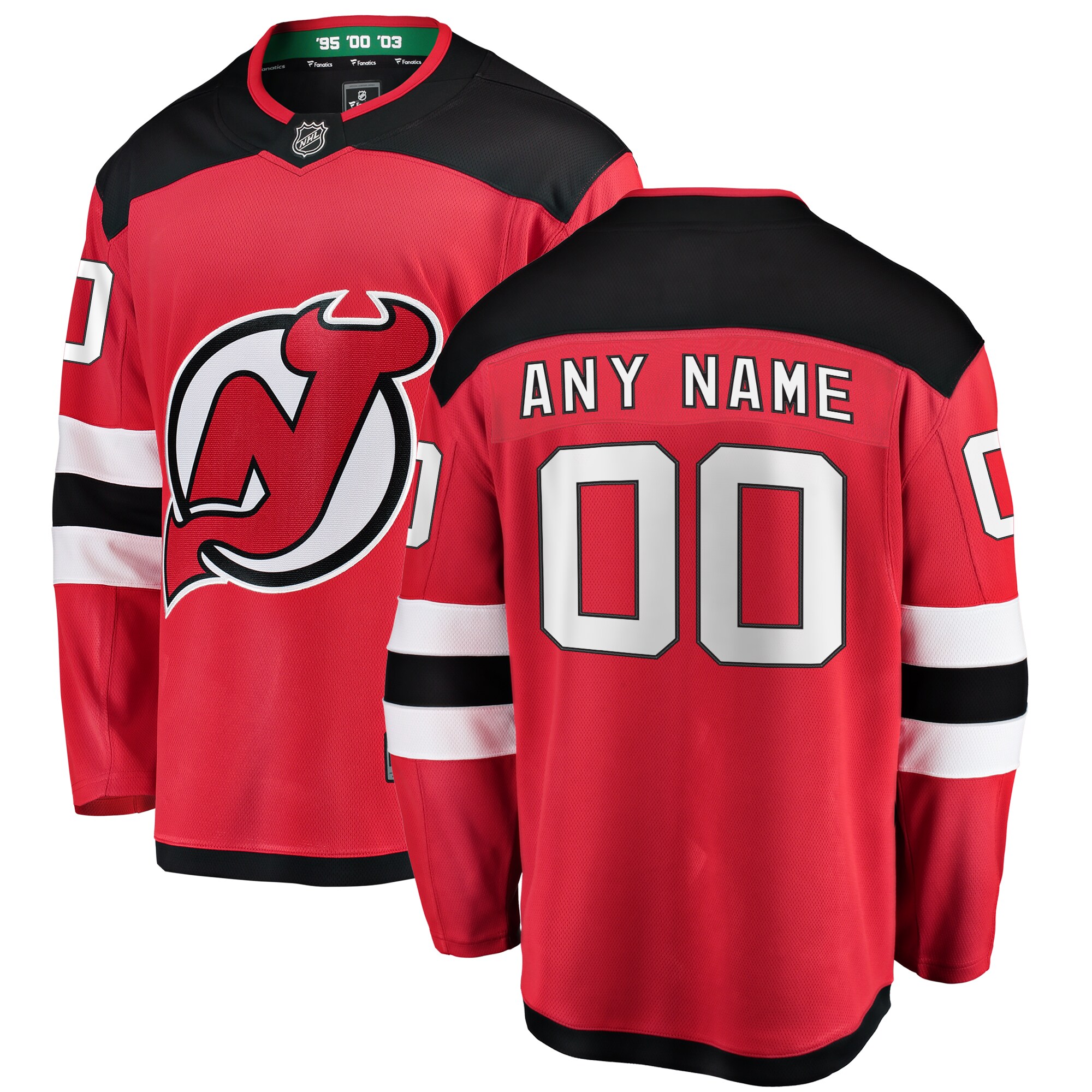 New Jersey Devils Fanatics Home Breakaway Custom Jersey - Red