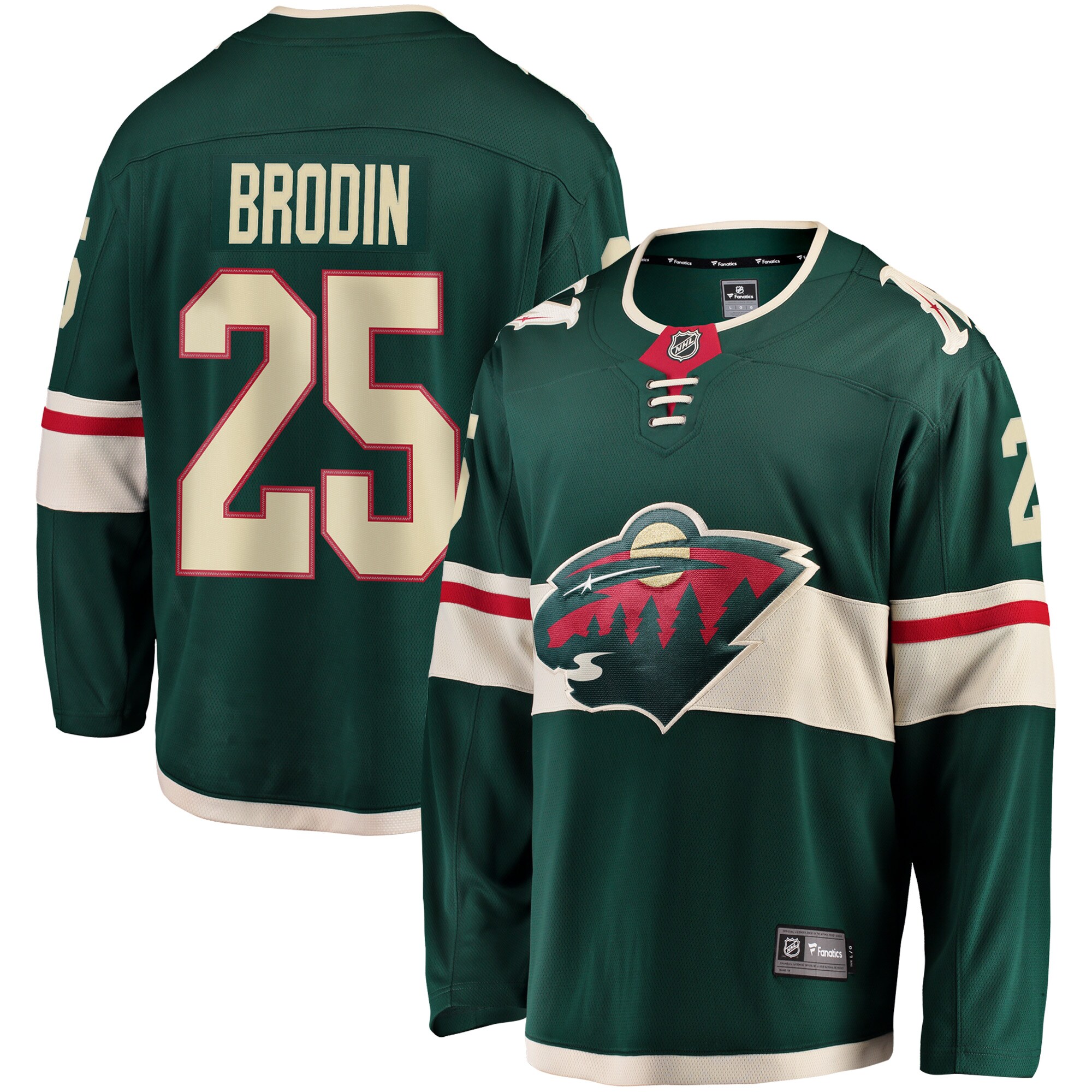 Jonas Brodin Minnesota Wild Fanatics Youth Breakaway Player Jersey - Green