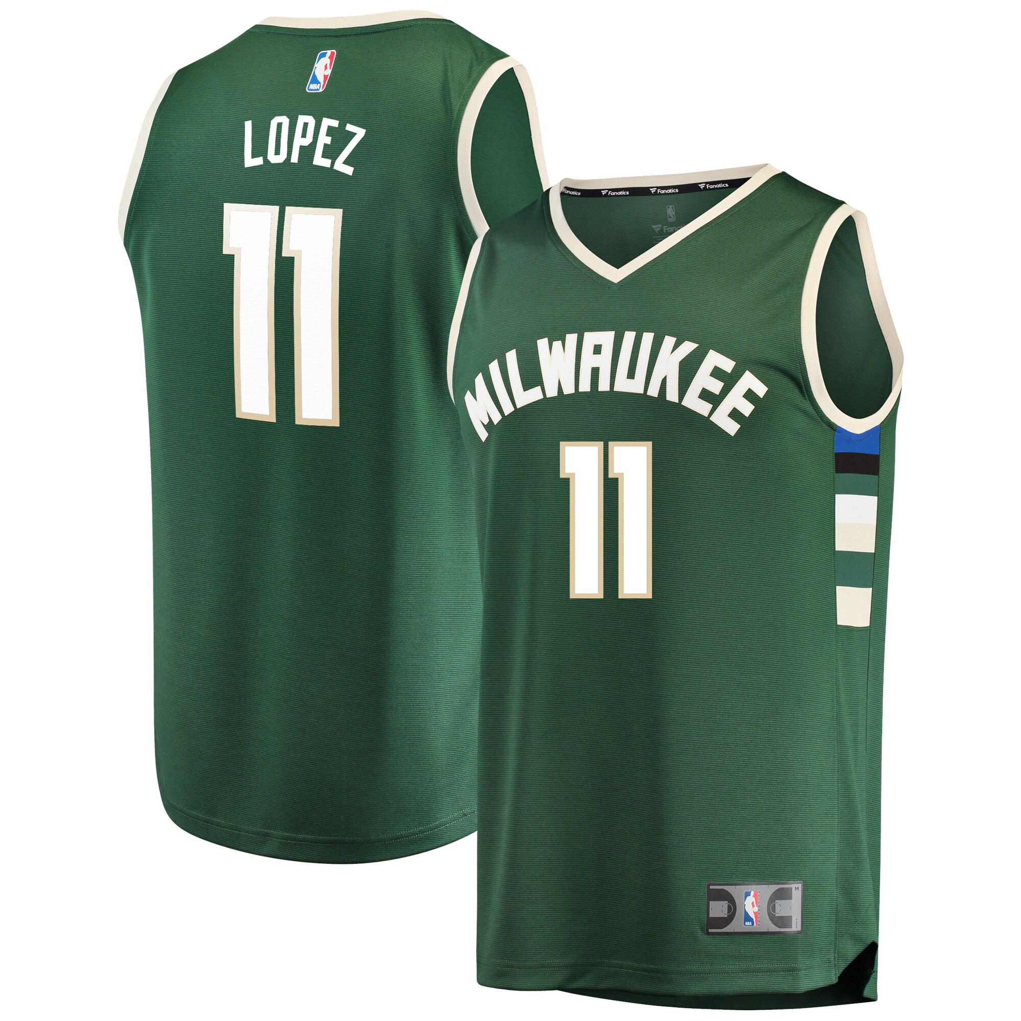 Brook Lopez Milwaukee Bucks Fanatics Fast Break Replica Player Jersey Green - Icon Edition