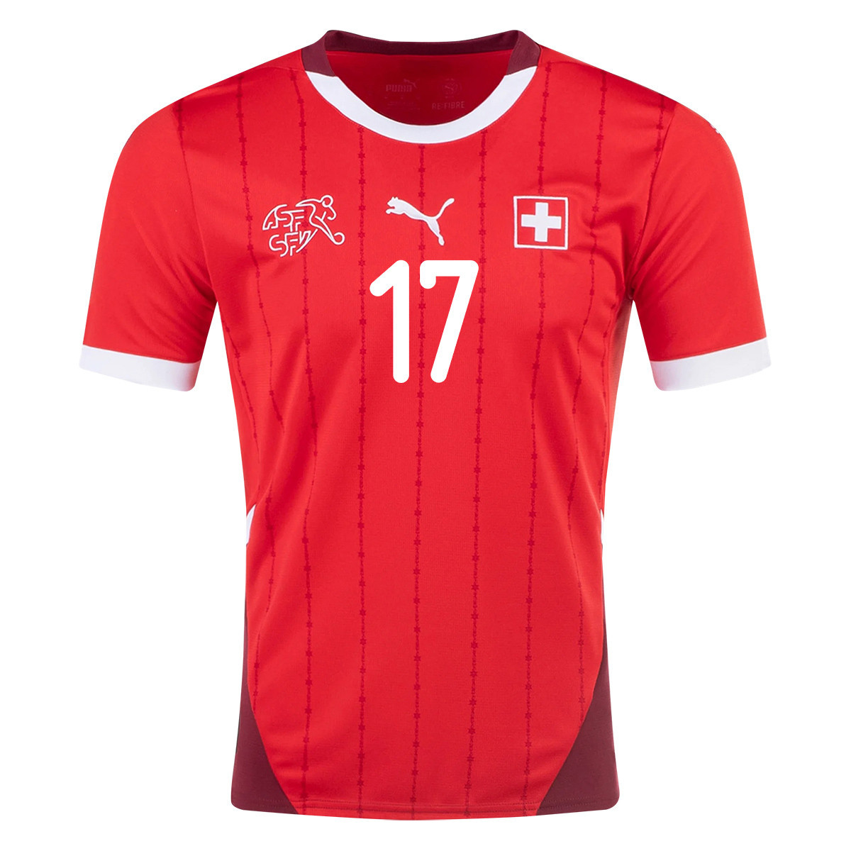 Ruben Vargas 17 Switzerland National Team 2024/25 Home Men Jersey - Red
