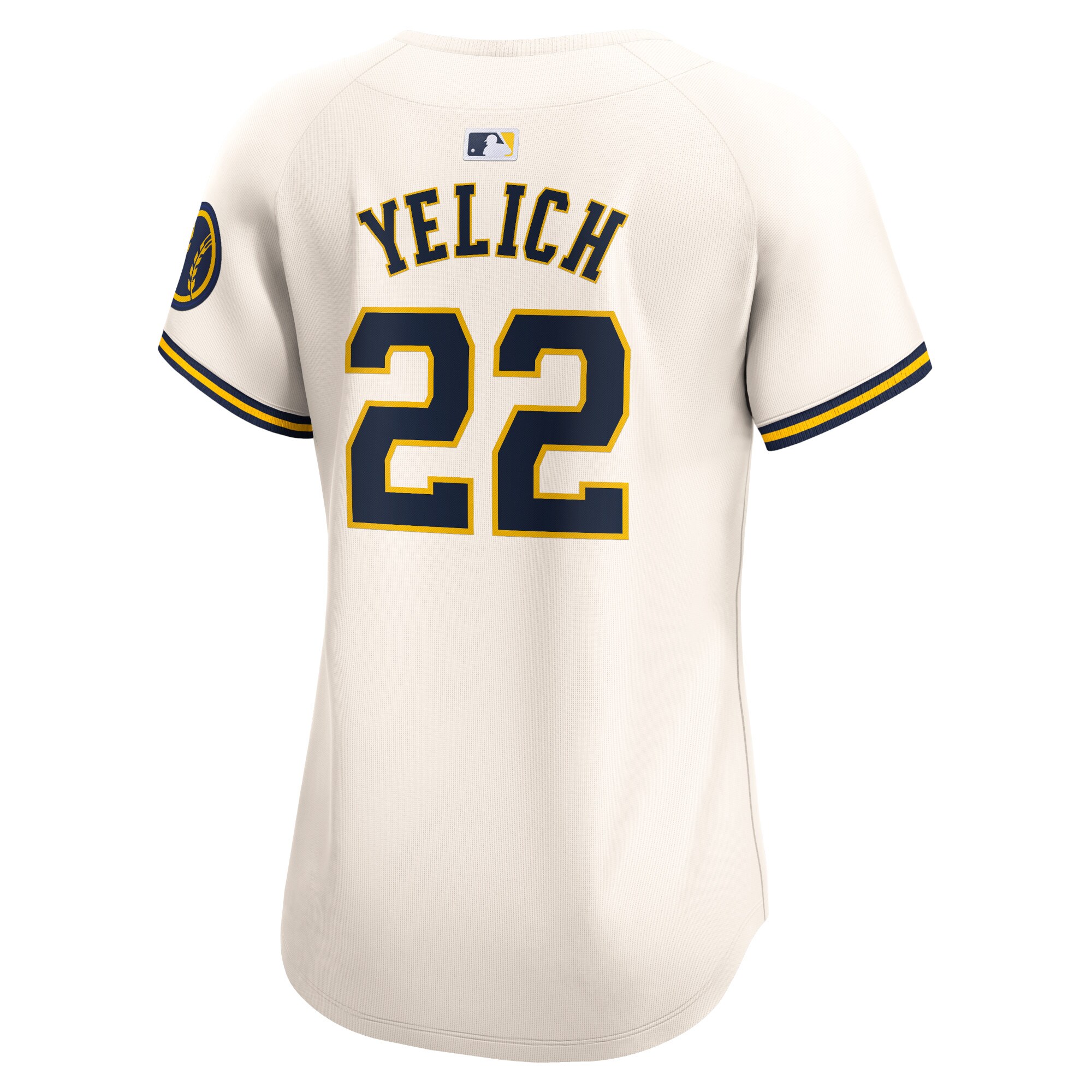 Christian Yelich Milwaukee Brewers  Women's Home Limited Player Jersey - Cream