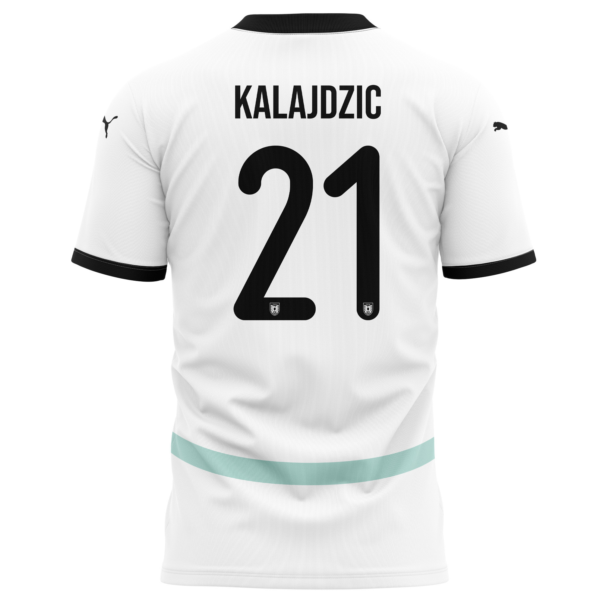 Sasa Kalajdzic 21 Austria National Team 2024/25 Away Kits AOP T-shirt - White