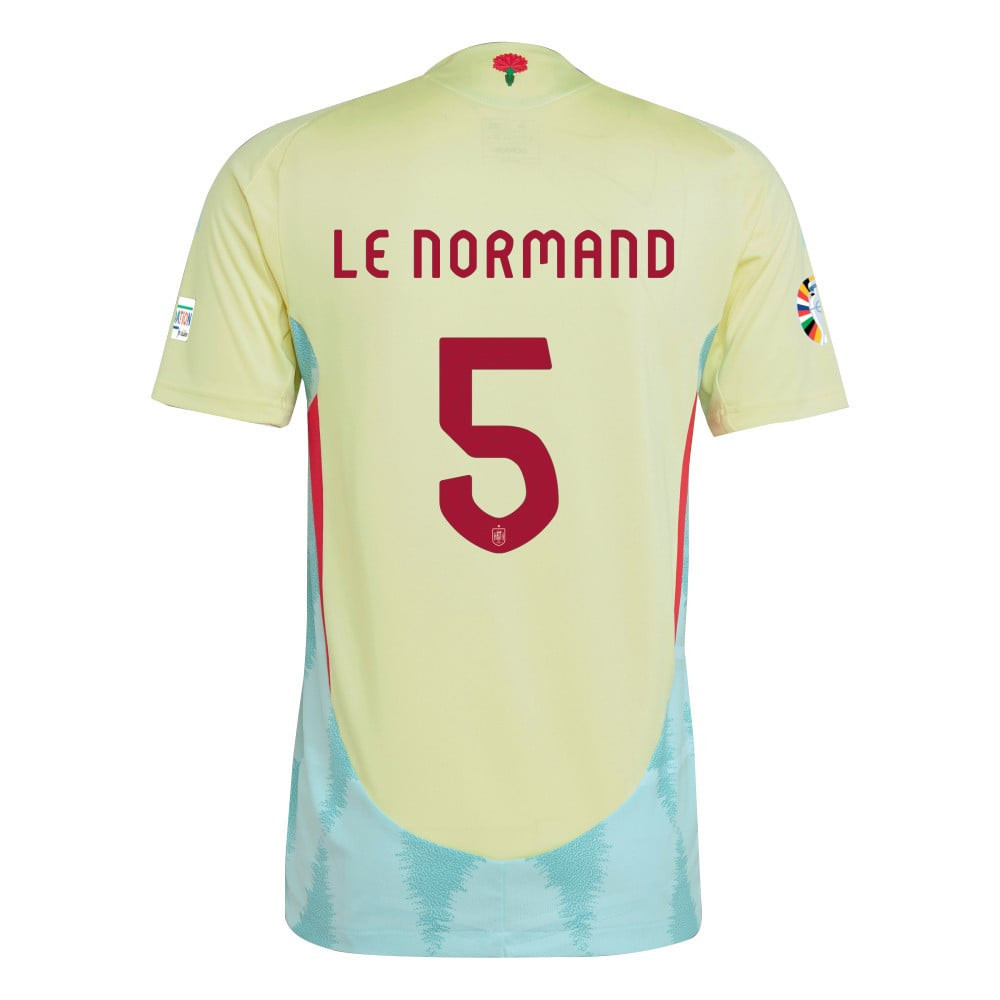 Robin Le Normand 5 Spain National Team 2024 Away Men Jersey - Yellow