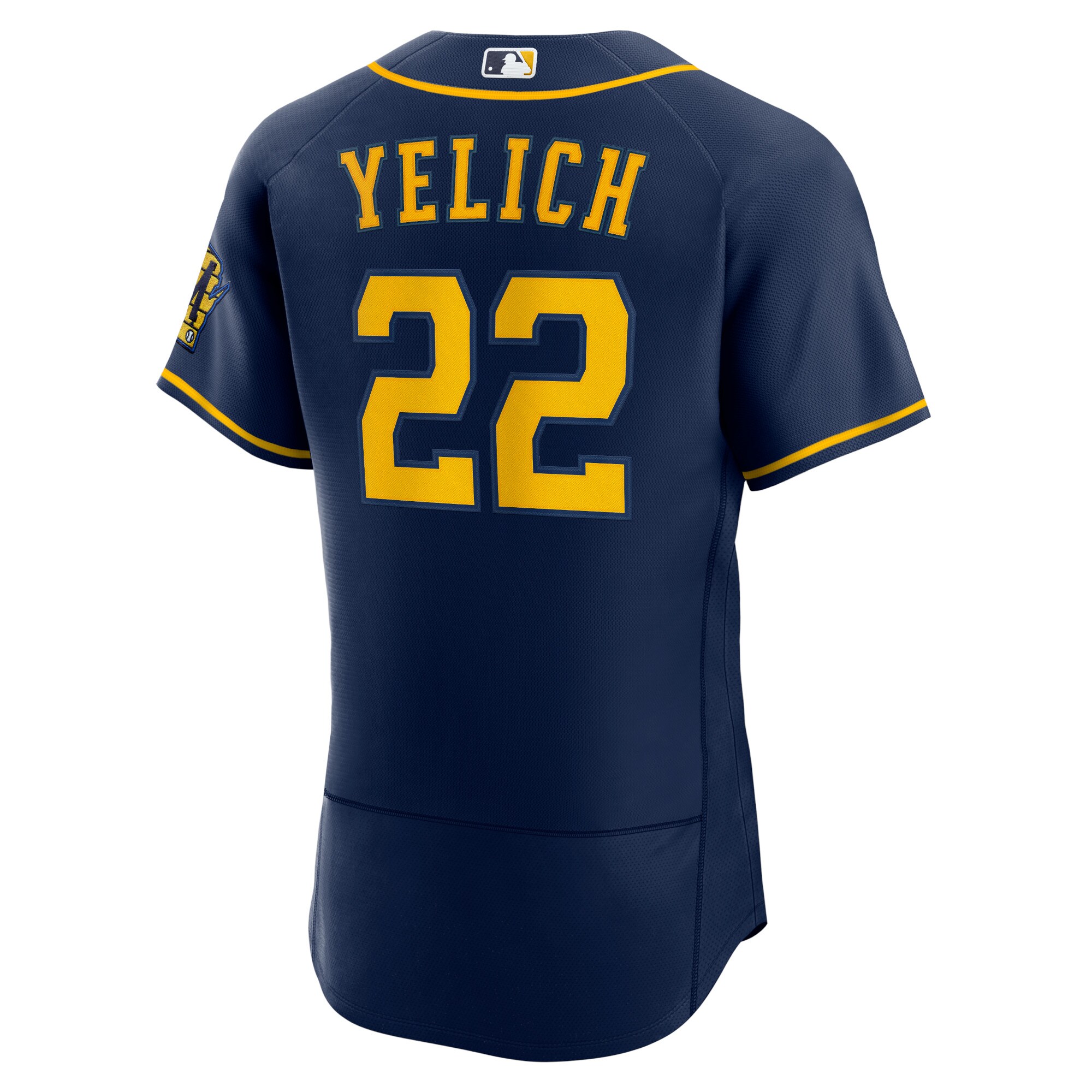 Christian Yelich Milwaukee Brewers  50th Season Alternate Authentic Player Jersey - Navy