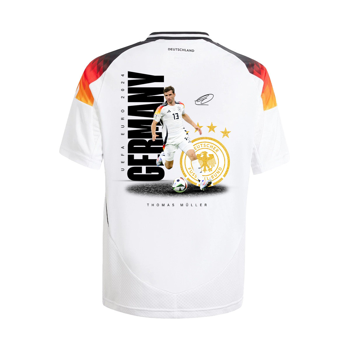 Thomas Müller 13 Signed Iconic Germany National Team 2024 Home YOUTH Jersey - White