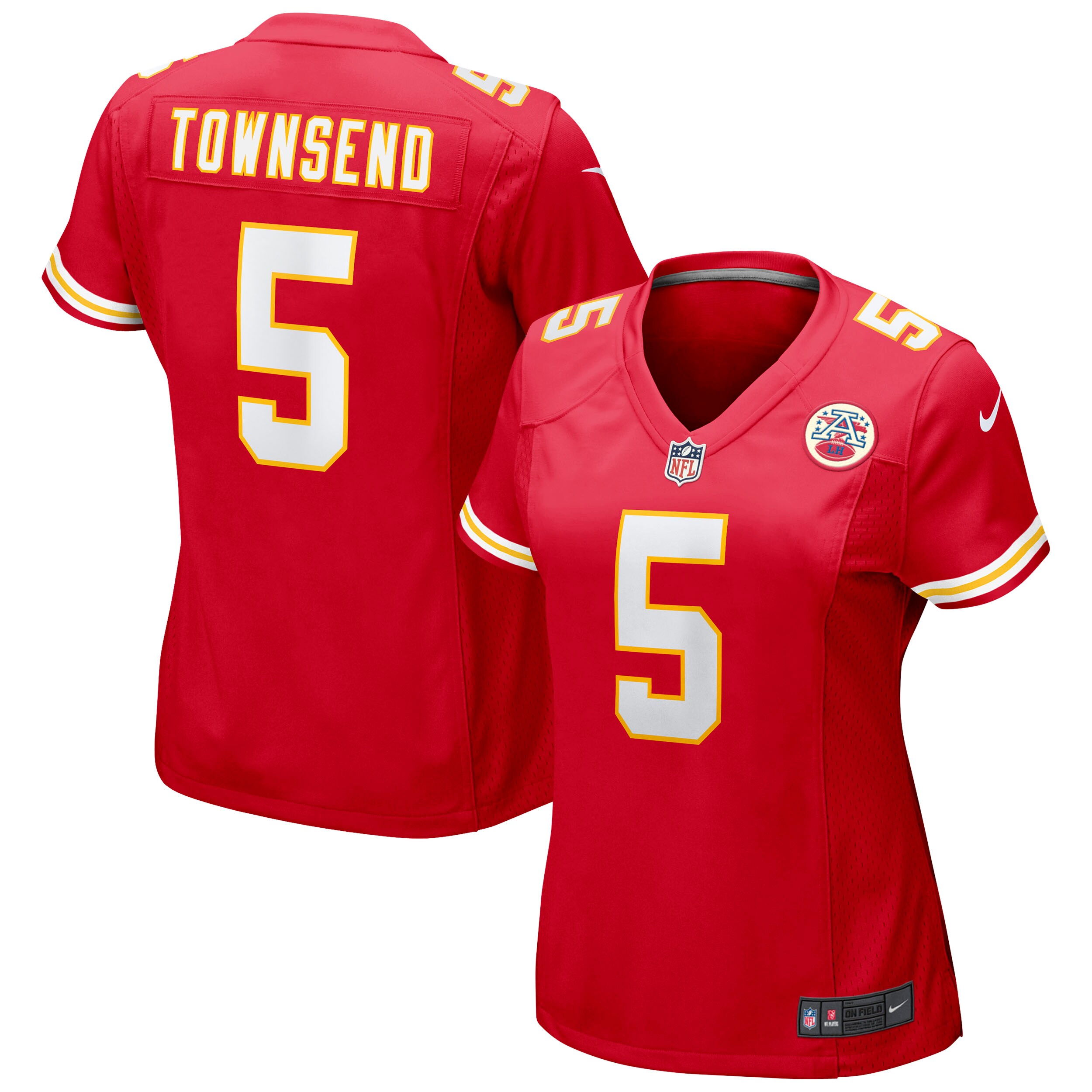 Tommy Townsend Kansas City Chiefs  Women's Game Jersey - Red