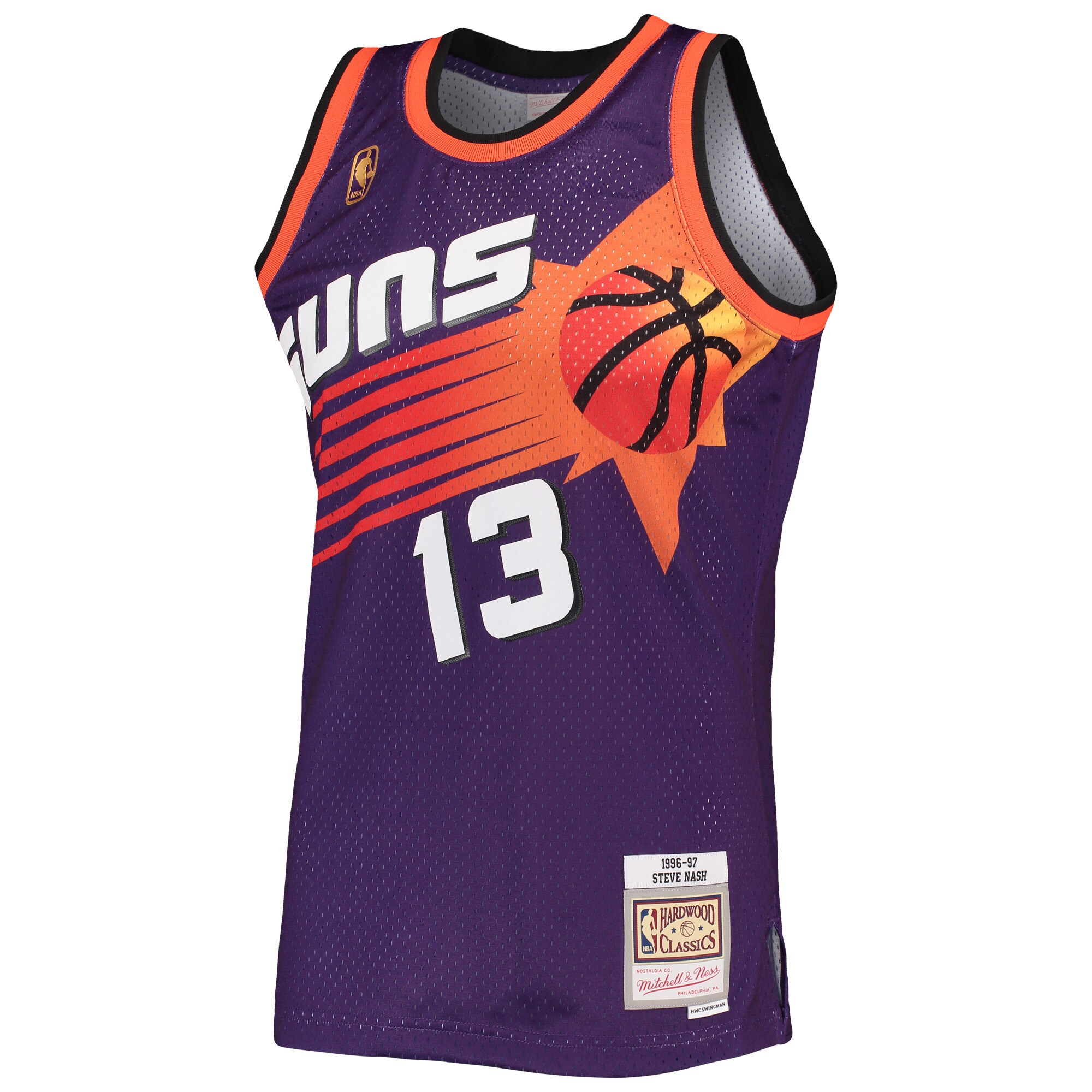 Steve Nash Phoenix Suns Mitchell & Ness 1996\/97 Hardwood Classics Swingman Jersey - Purple