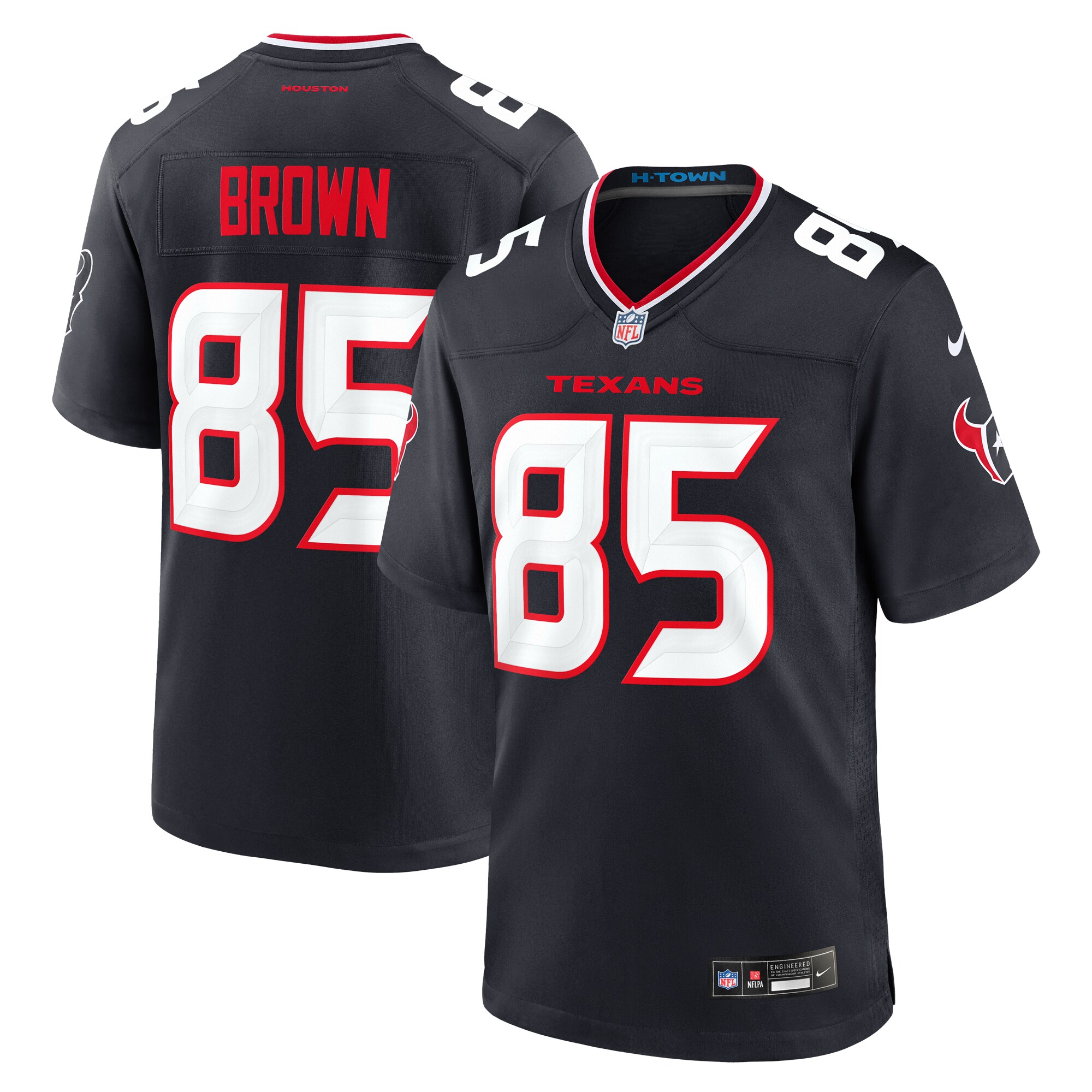 Noah Brown Houston Texans  Team Game Jersey -  Navy