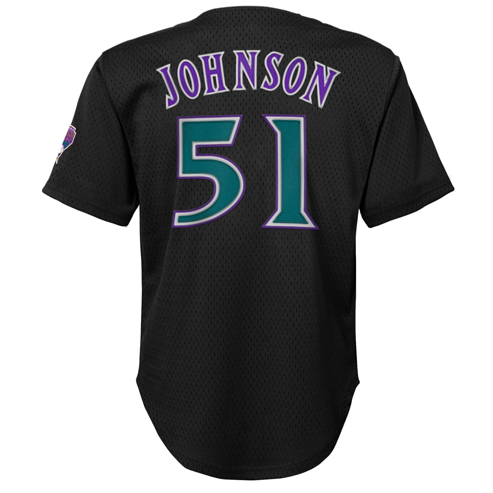 Randy Johnson Arizona Diamondbacks Mitchell & Ness Youth Cooperstown Collection\u00c2\u00a0Mesh Batting Practice Jersey - Black