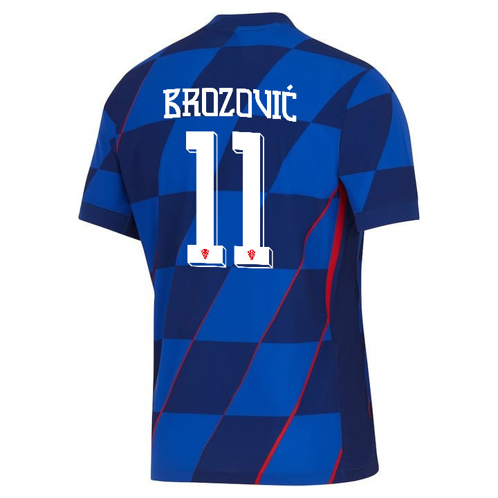 Marcelo Brozović 11 Croatia National Team 2024 Away Men Jersey - Blue